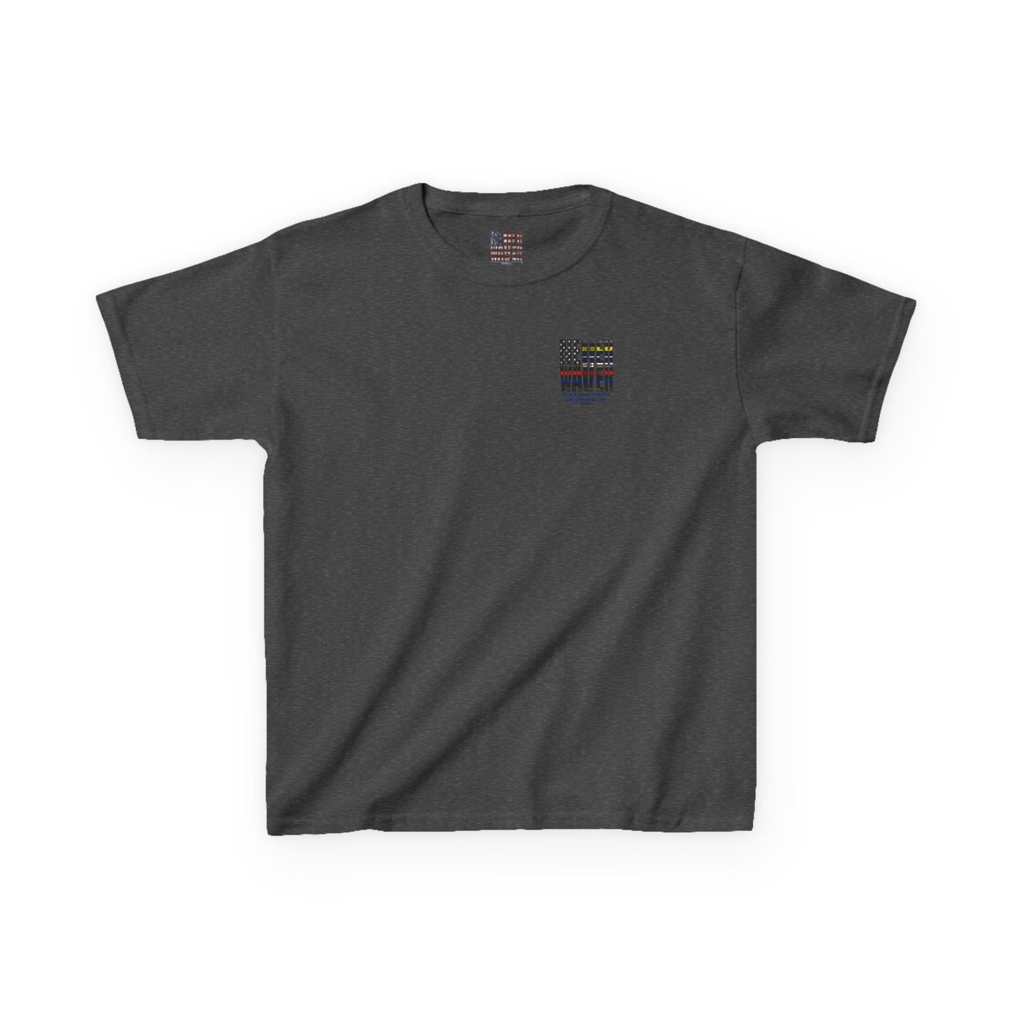 Never Waver Always Back Our First Responders  Kids Heavy Cotton™ Tee - Never Waver