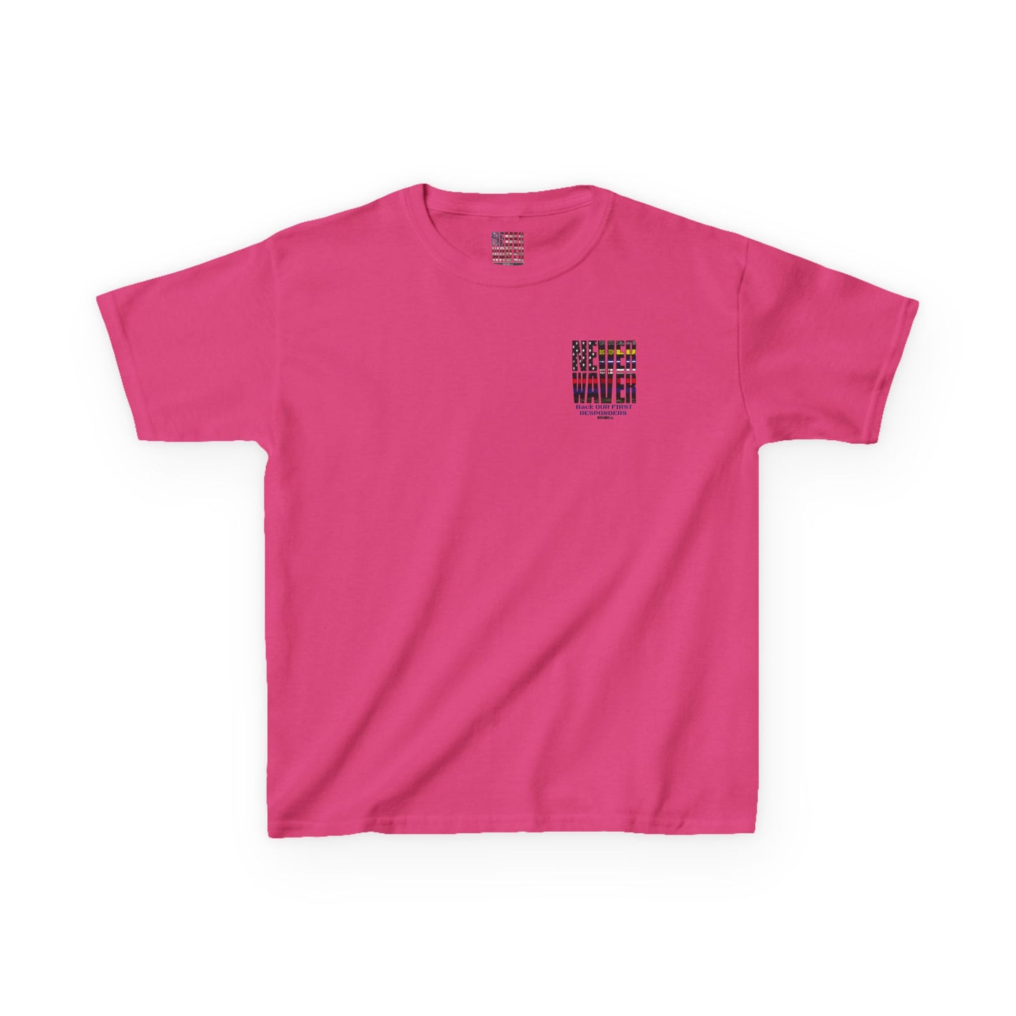 Never Waver Always Back Our First Responders  Kids Heavy Cotton™ Tee - Never Waver