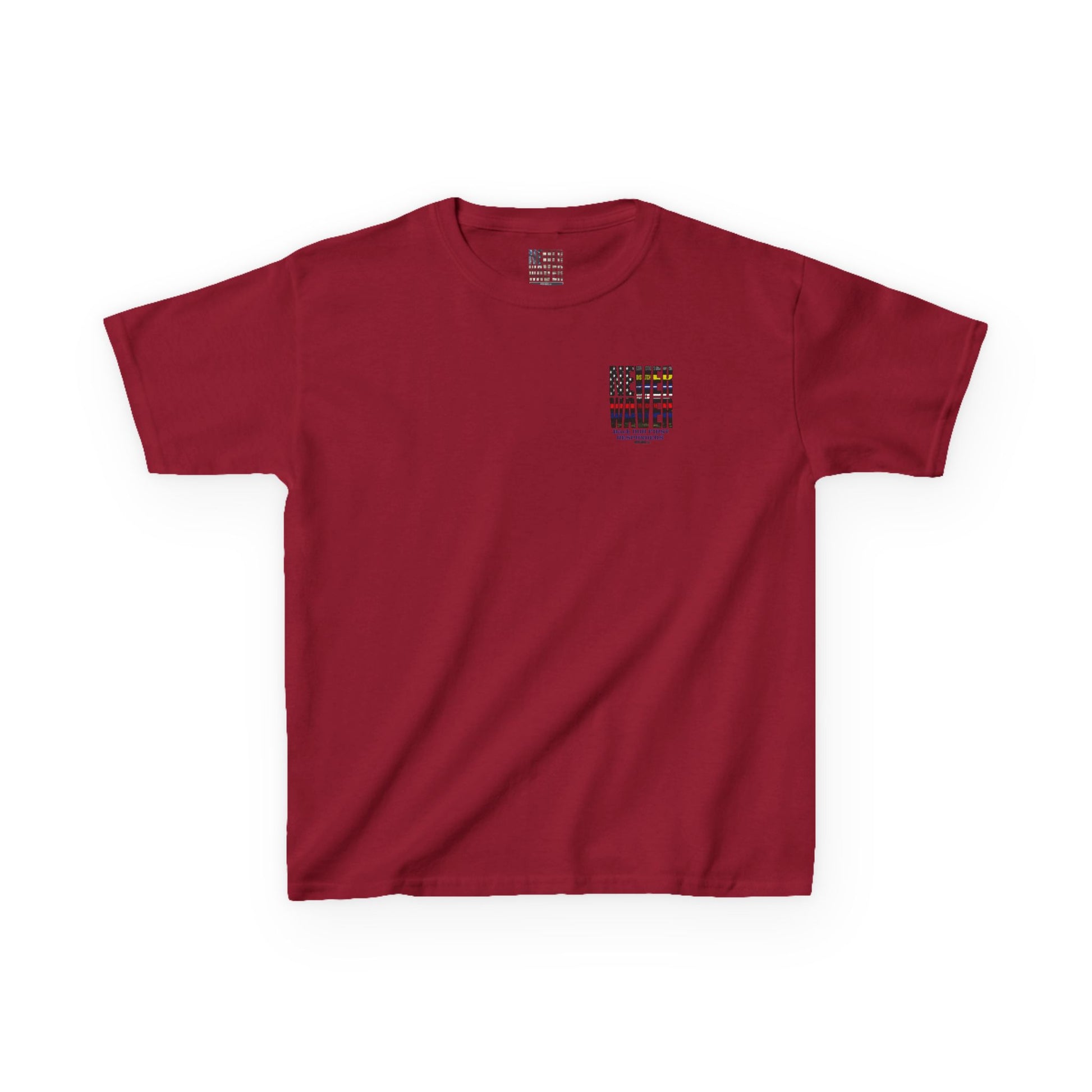Never Waver Always Back Our First Responders  Kids Heavy Cotton™ Tee - Never Waver