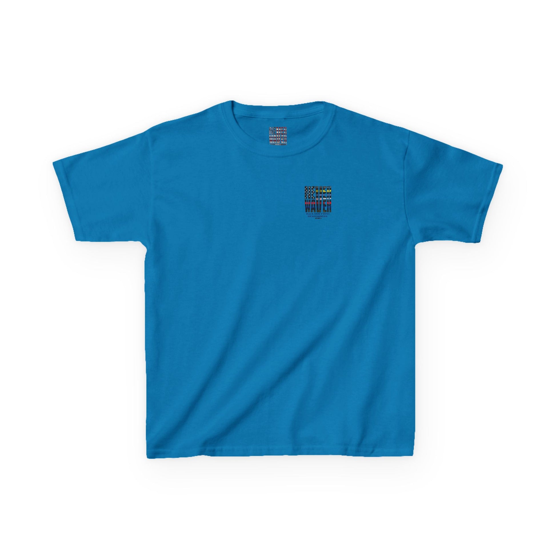 Never Waver Always Back Our First Responders  Kids Heavy Cotton™ Tee - Never Waver