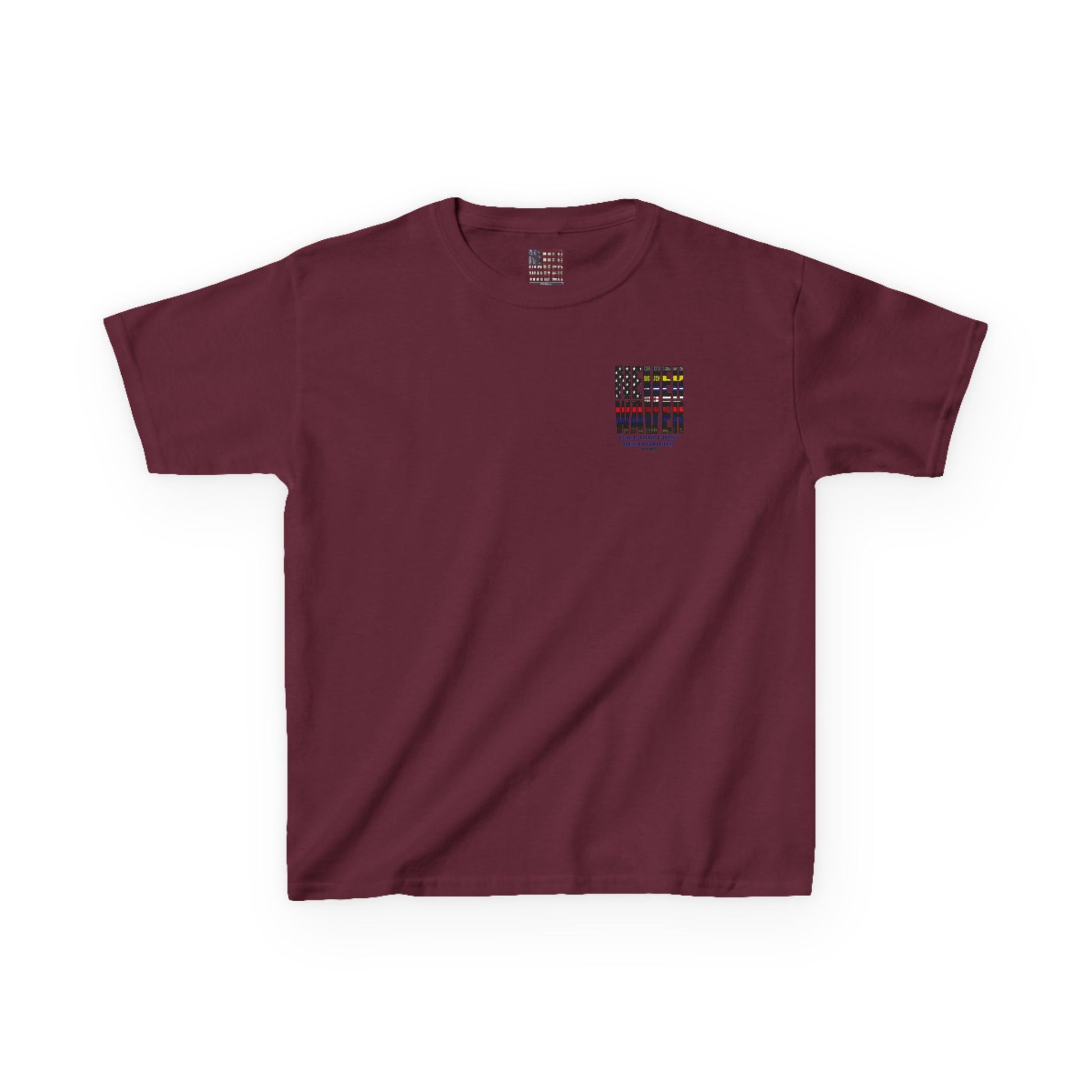 Never Waver Always Back Our First Responders  Kids Heavy Cotton™ Tee - Never Waver