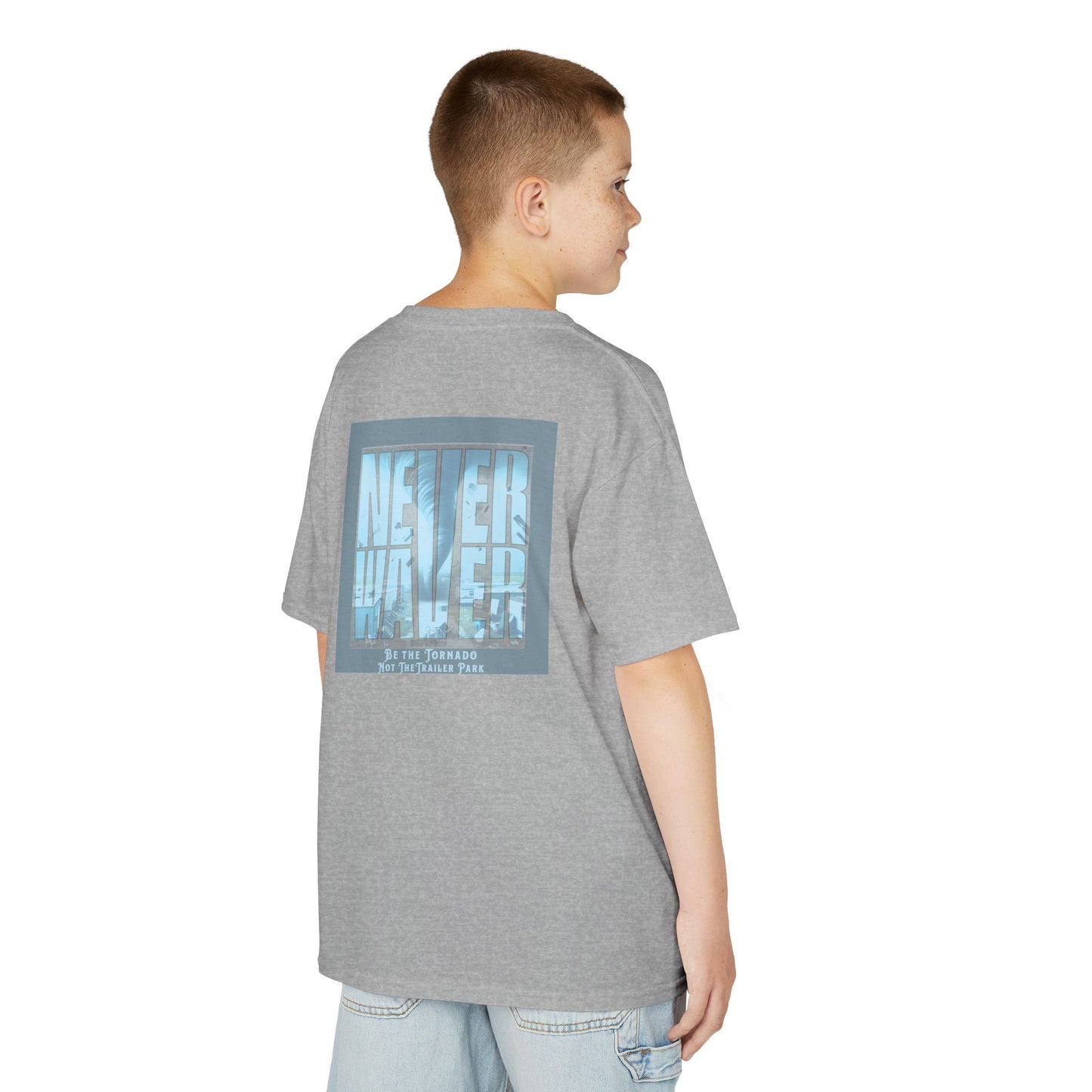 Never Waver Be The Tornado Not the Trailer Park  Kids Heavy Cotton™ Tee - Never Waver