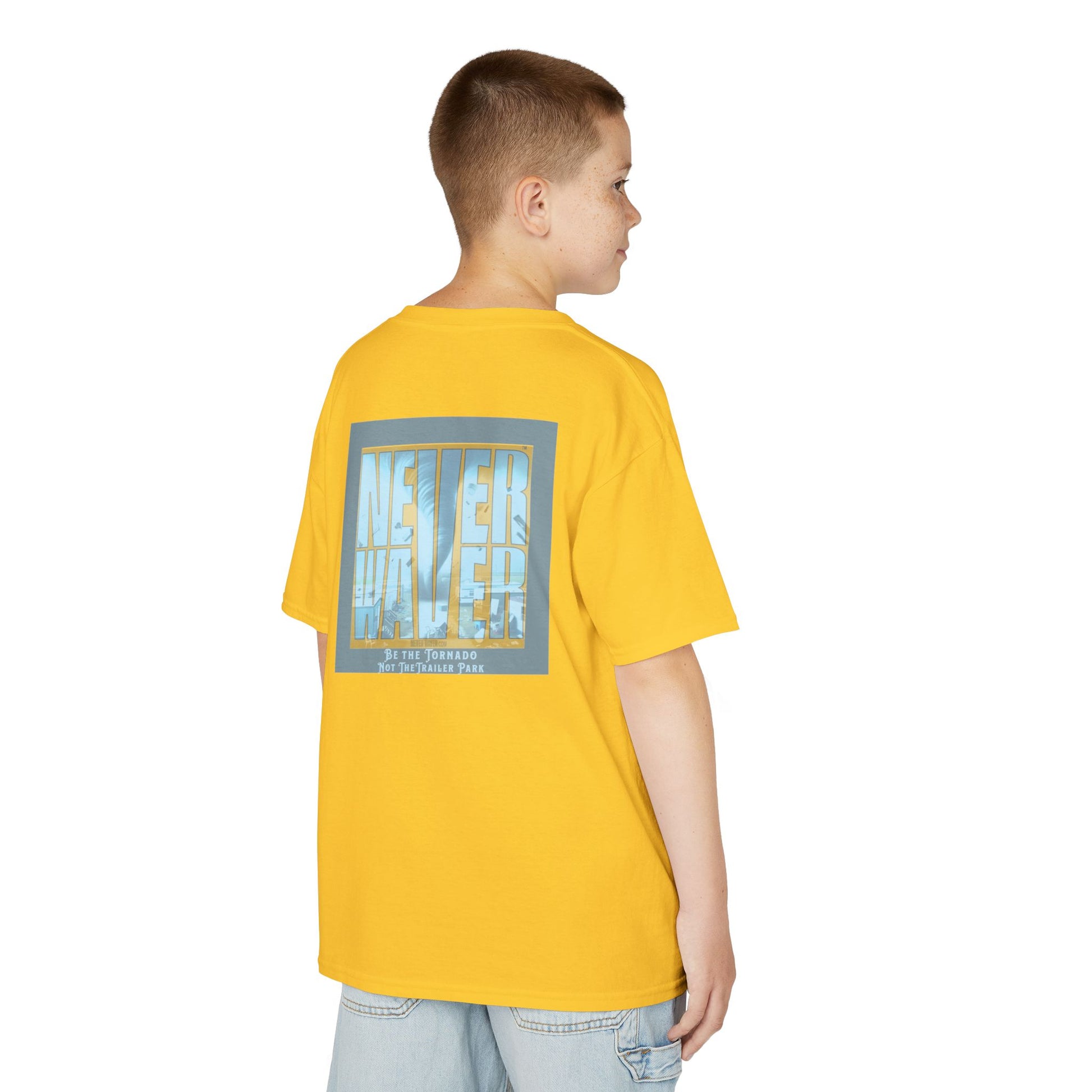 Never Waver Be The Tornado Not the Trailer Park  Kids Heavy Cotton™ Tee - Never Waver
