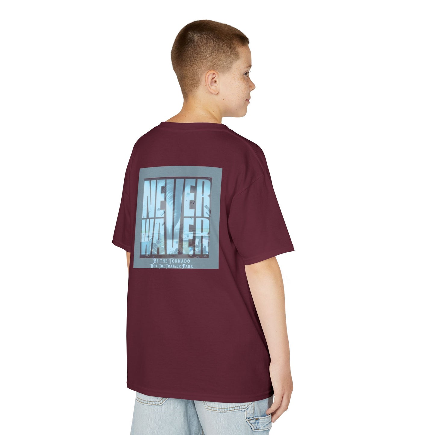 Never Waver Be The Tornado Not the Trailer Park  Kids Heavy Cotton™ Tee - Never Waver