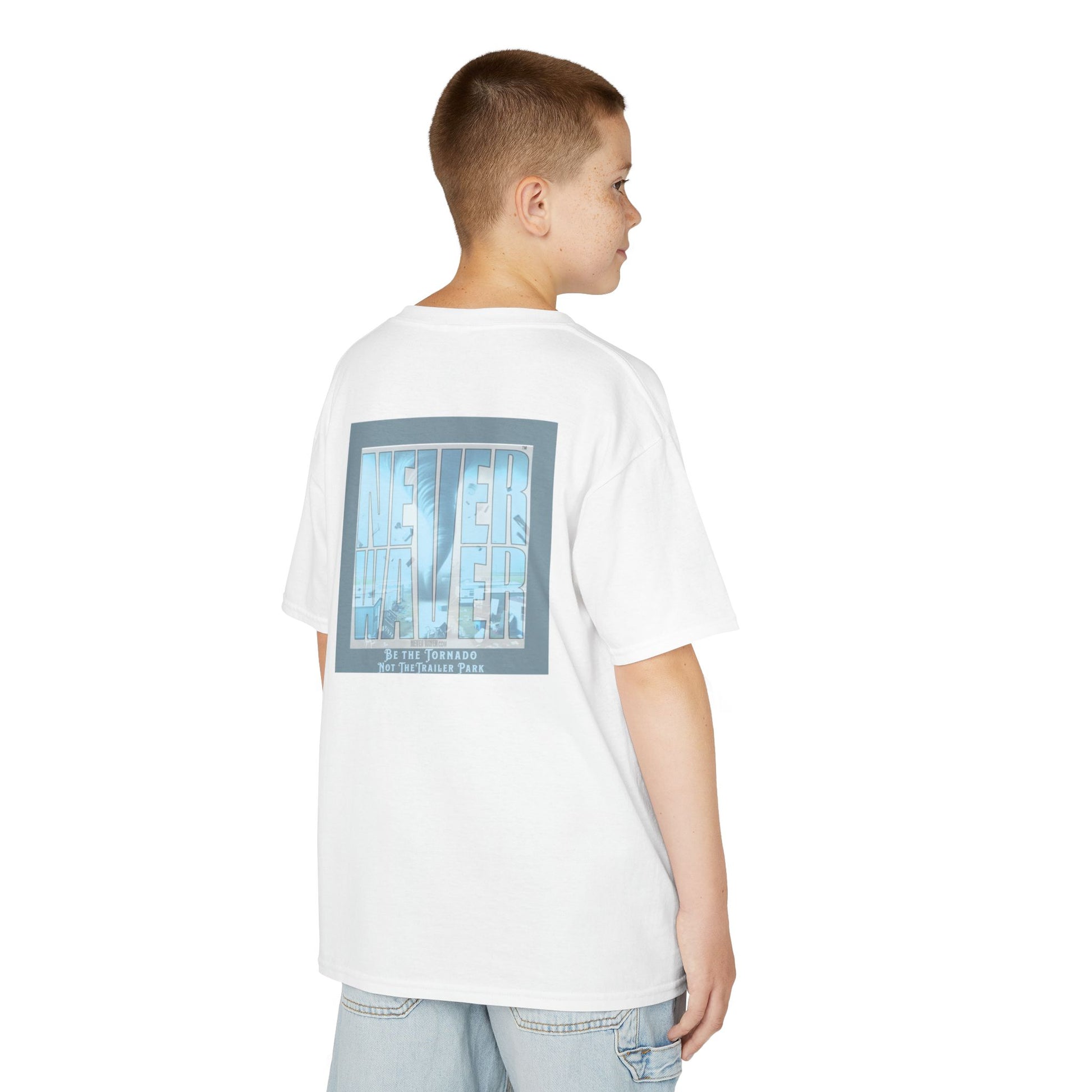 Never Waver Be The Tornado Not the Trailer Park  Kids Heavy Cotton™ Tee - Never Waver