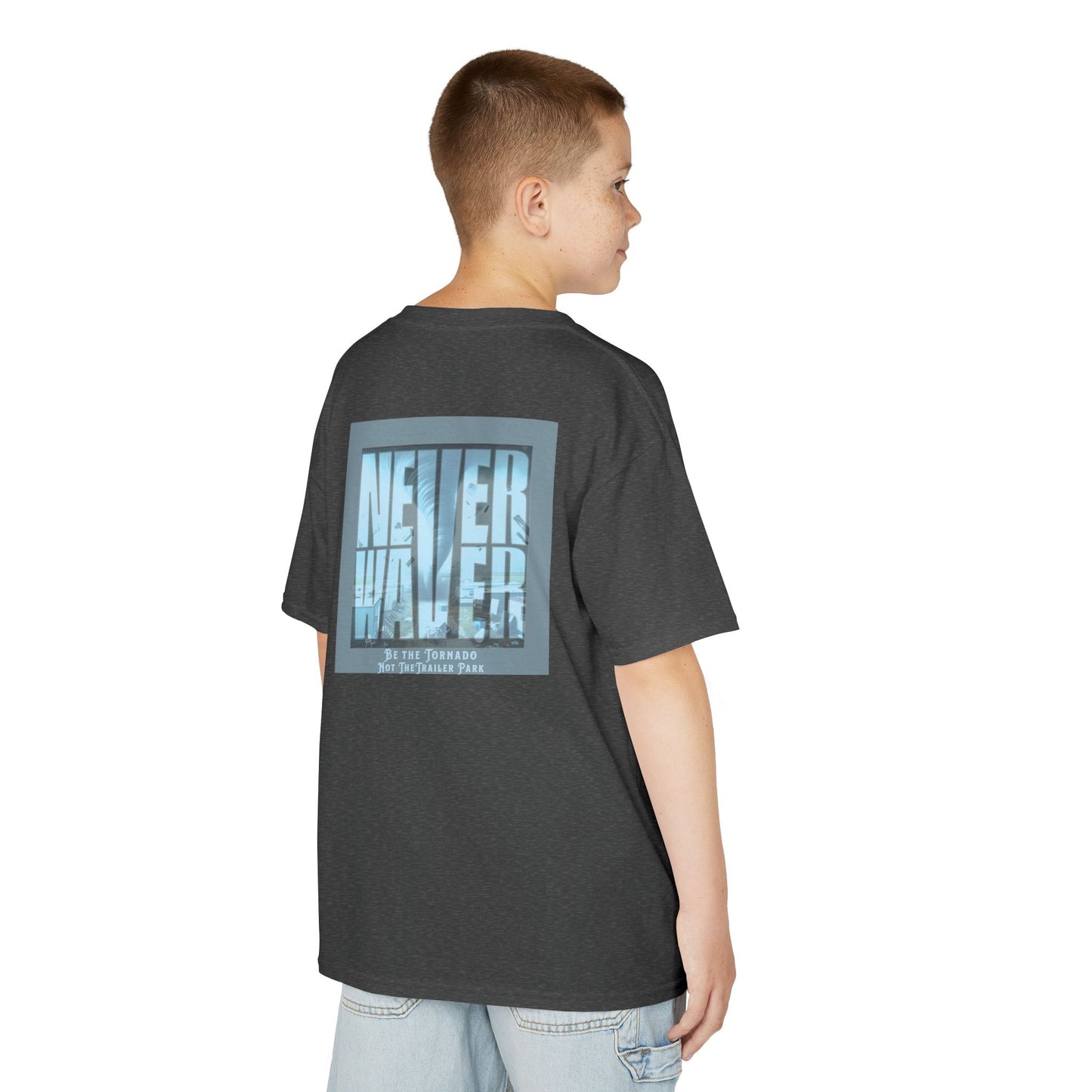 Never Waver Be The Tornado Not the Trailer Park  Kids Heavy Cotton™ Tee - Never Waver