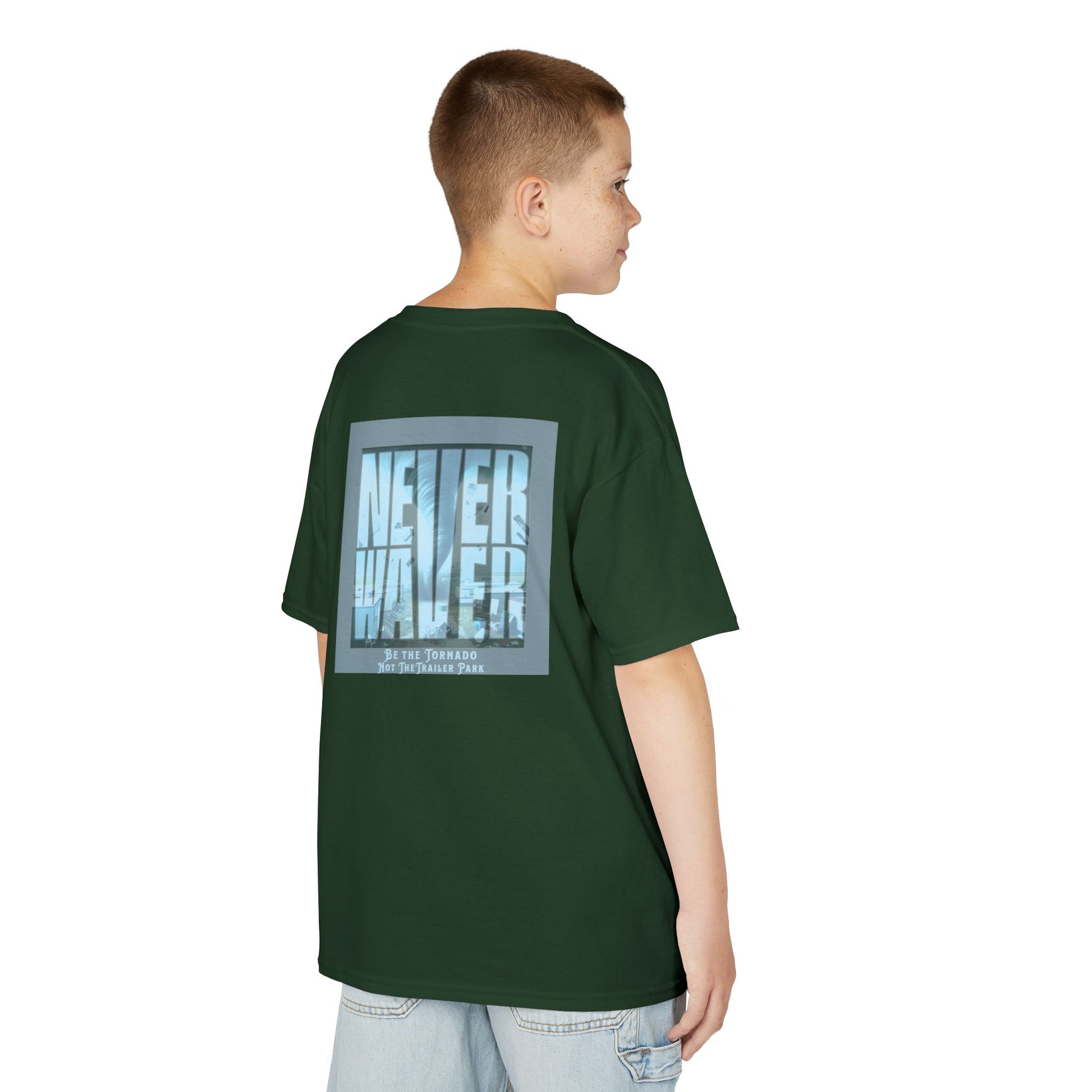 Never Waver Be The Tornado Not the Trailer Park  Kids Heavy Cotton™ Tee - Never Waver
