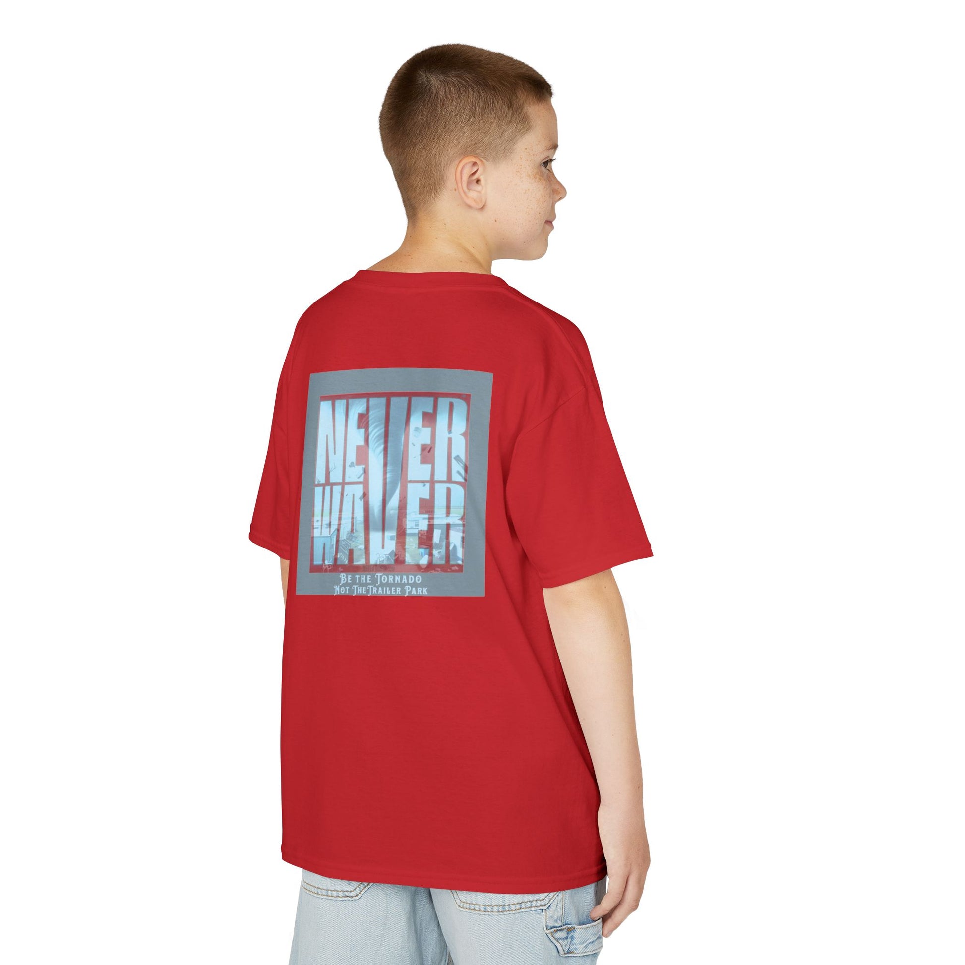 Never Waver Be The Tornado Not the Trailer Park  Kids Heavy Cotton™ Tee - Never Waver