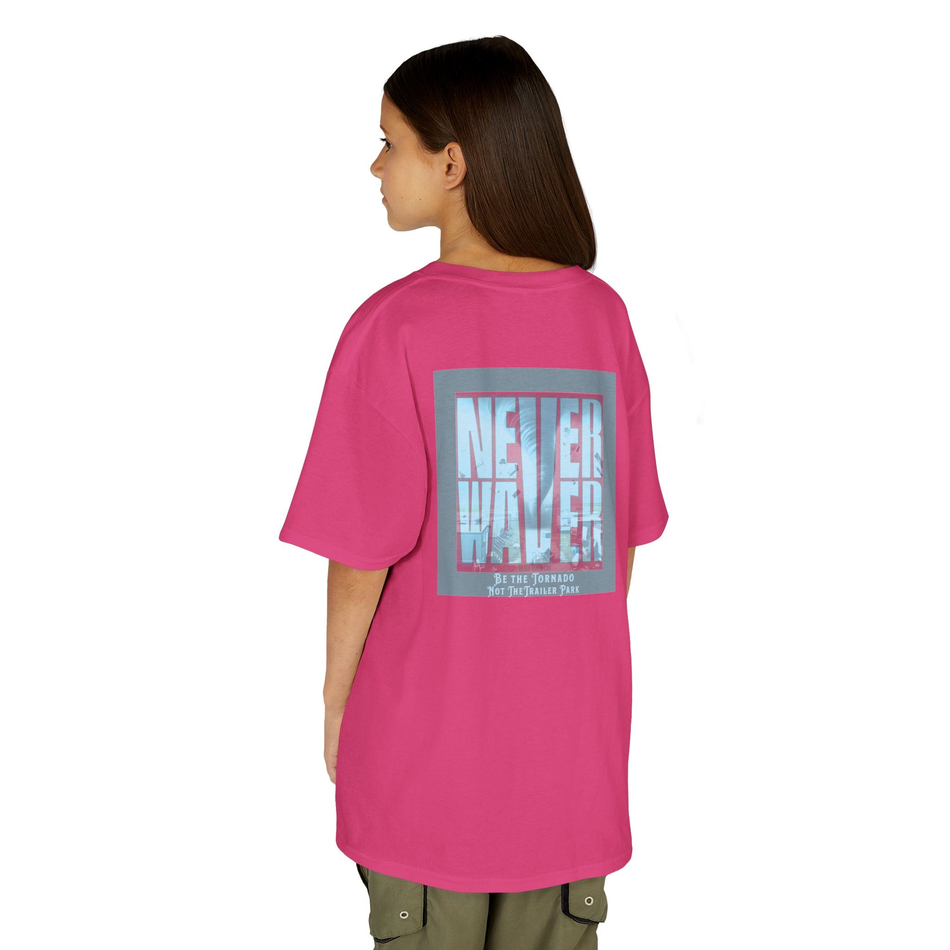 Never Waver Be The Tornado Not the Trailer Park  Kids Heavy Cotton™ Tee - Never Waver