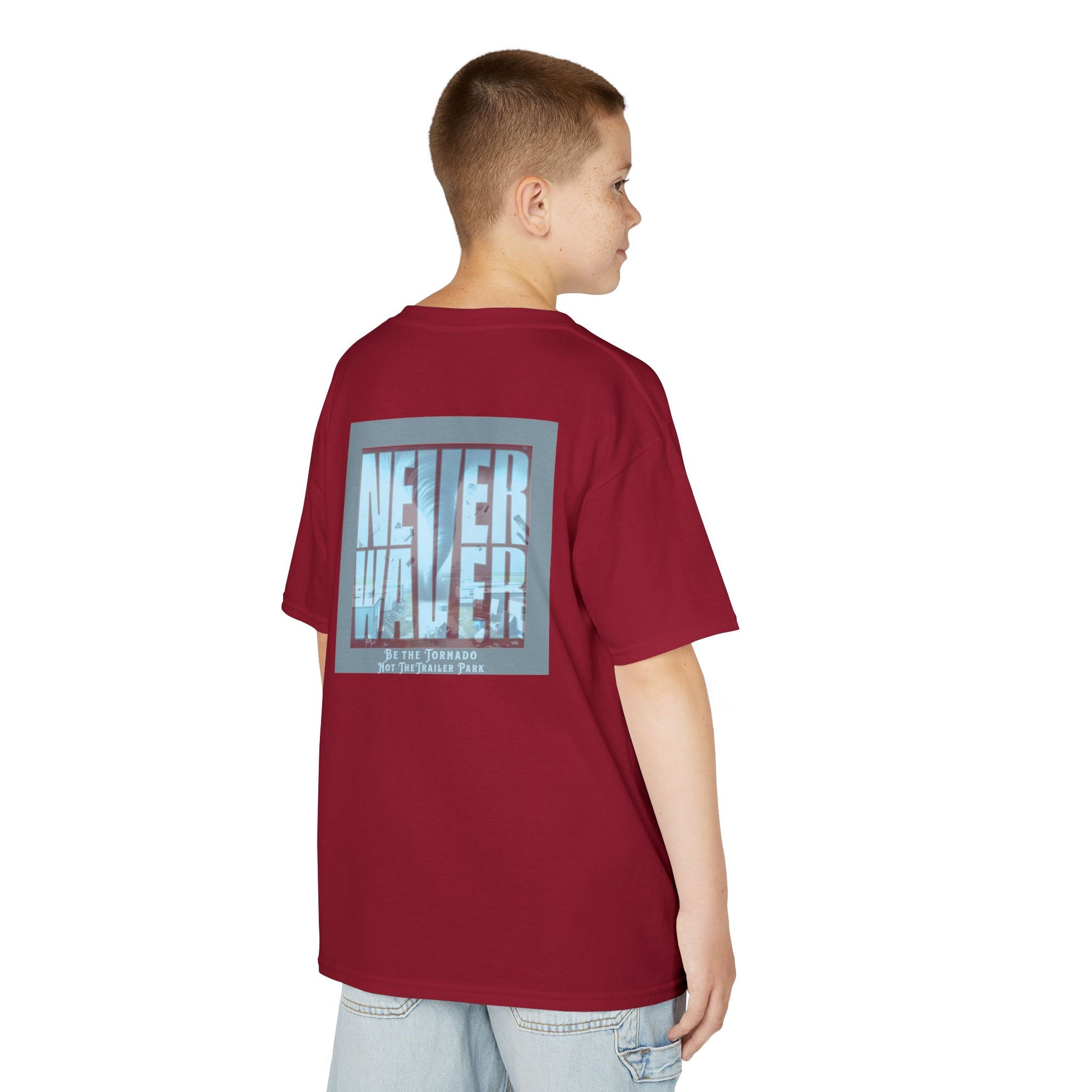 Never Waver Be The Tornado Not the Trailer Park  Kids Heavy Cotton™ Tee - Never Waver