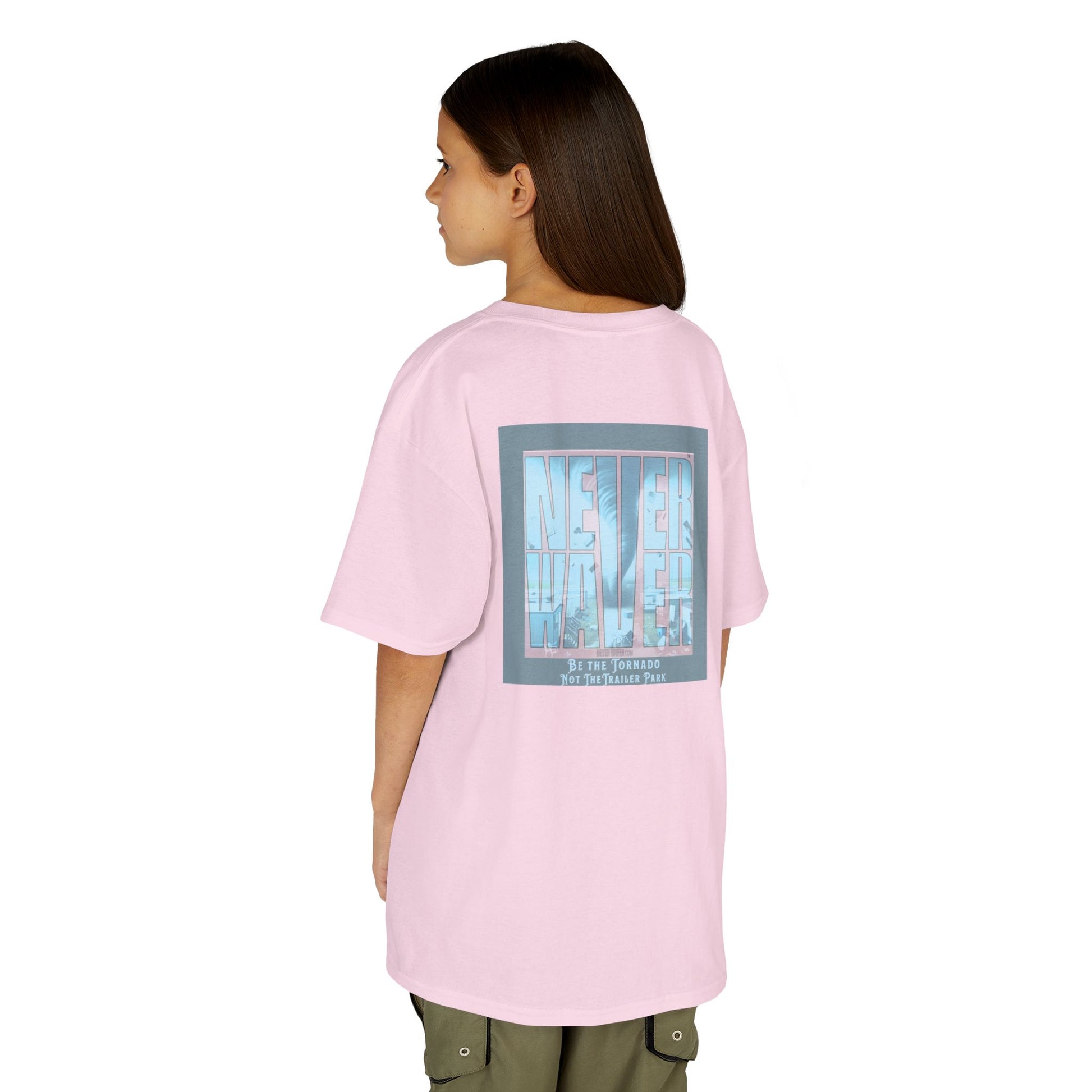 Never Waver Be The Tornado Not the Trailer Park  Kids Heavy Cotton™ Tee - Never Waver