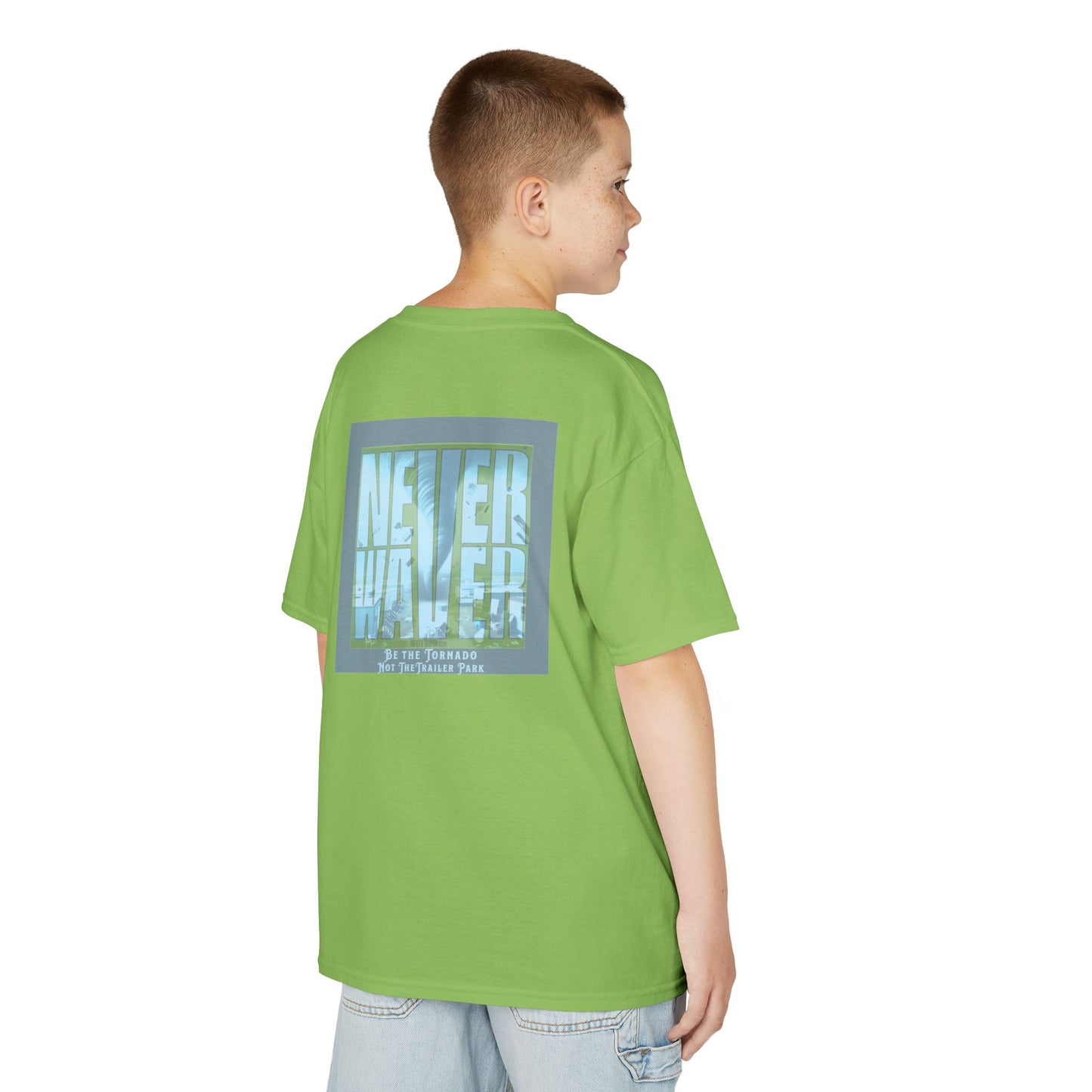 Never Waver Be The Tornado Not the Trailer Park  Kids Heavy Cotton™ Tee - Never Waver