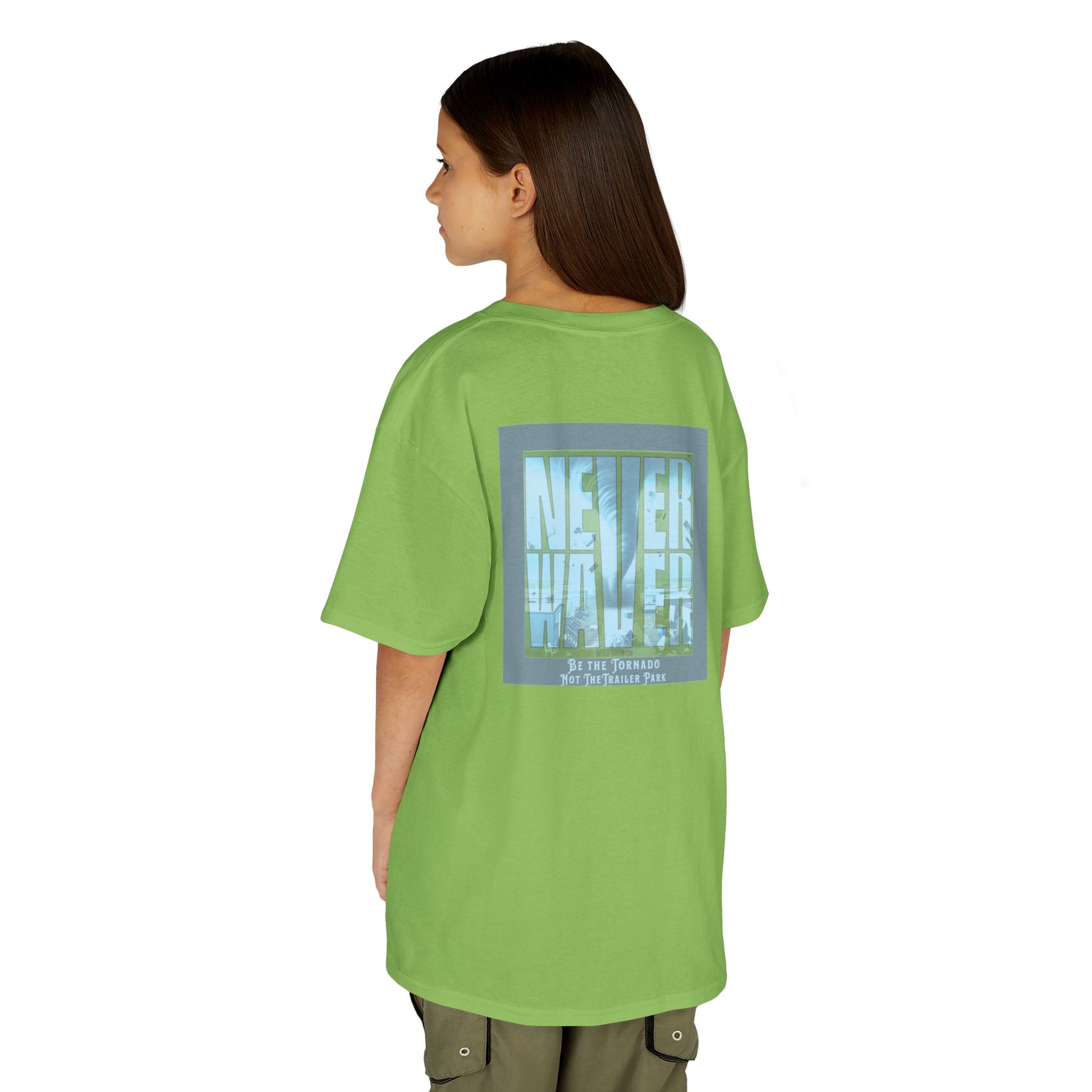 Never Waver Be The Tornado Not the Trailer Park  Kids Heavy Cotton™ Tee - Never Waver