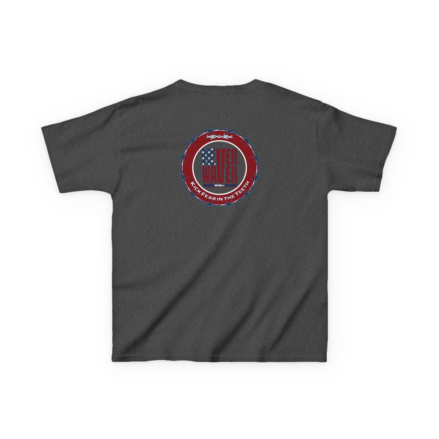 NEVER WAVER KICK FEAR IN THE TEETH Kids Heavy Cotton™ Tee - Never Waver