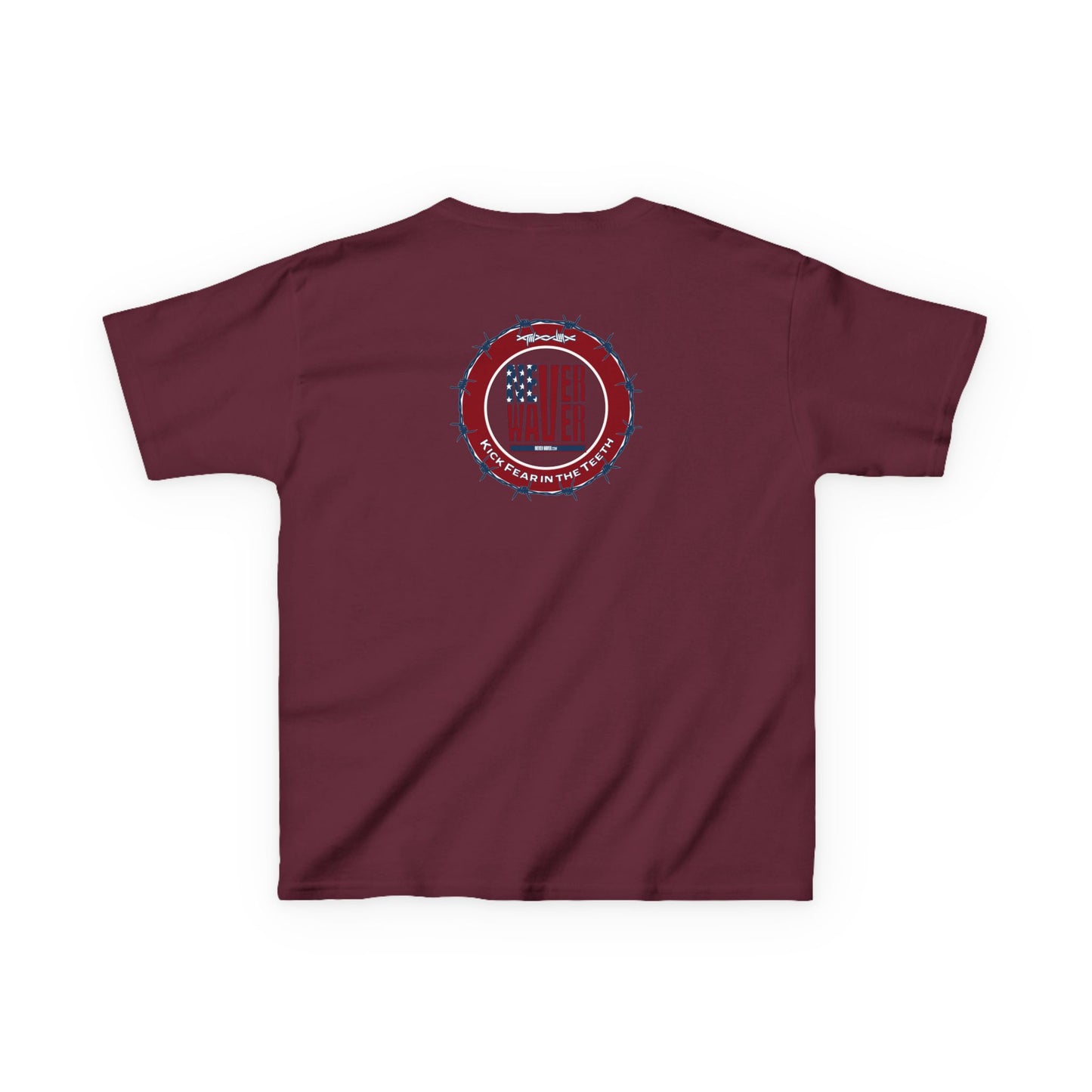 NEVER WAVER KICK FEAR IN THE TEETH Kids Heavy Cotton™ Tee - Never Waver