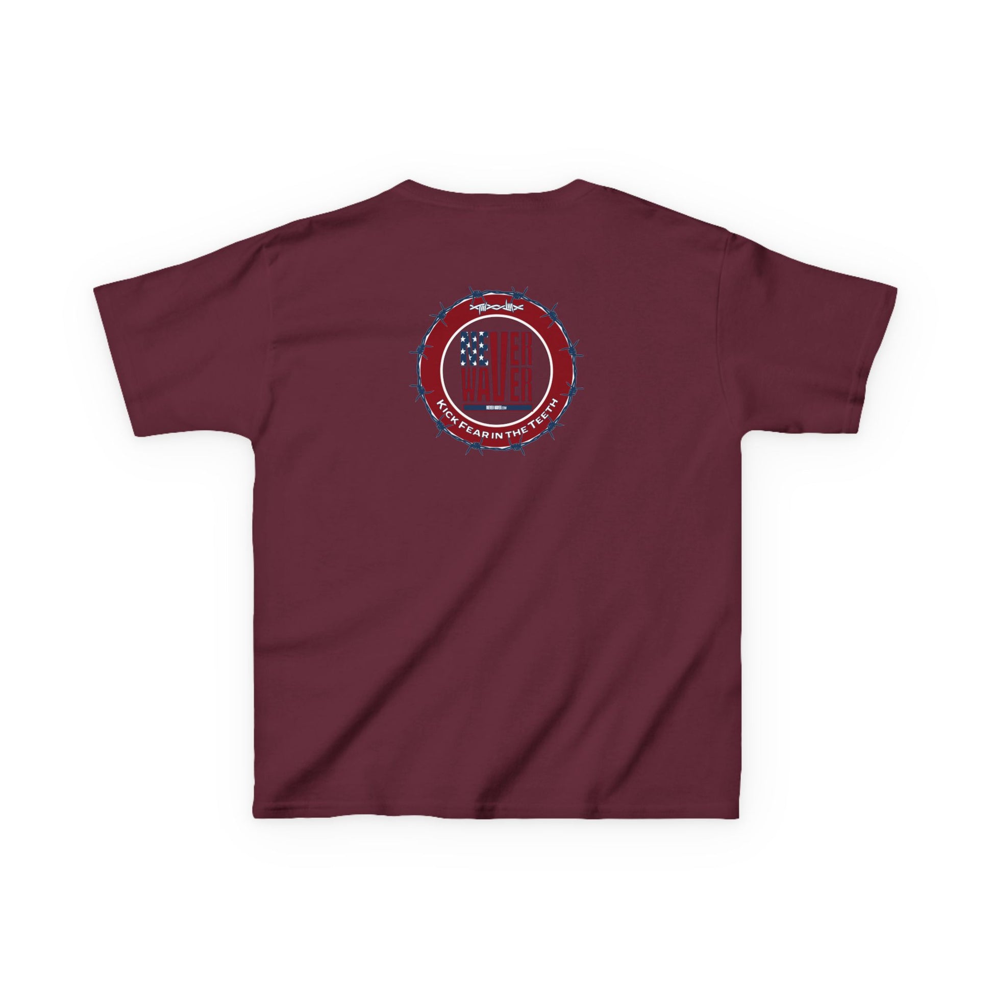 NEVER WAVER KICK FEAR IN THE TEETH Kids Heavy Cotton™ Tee - Never Waver