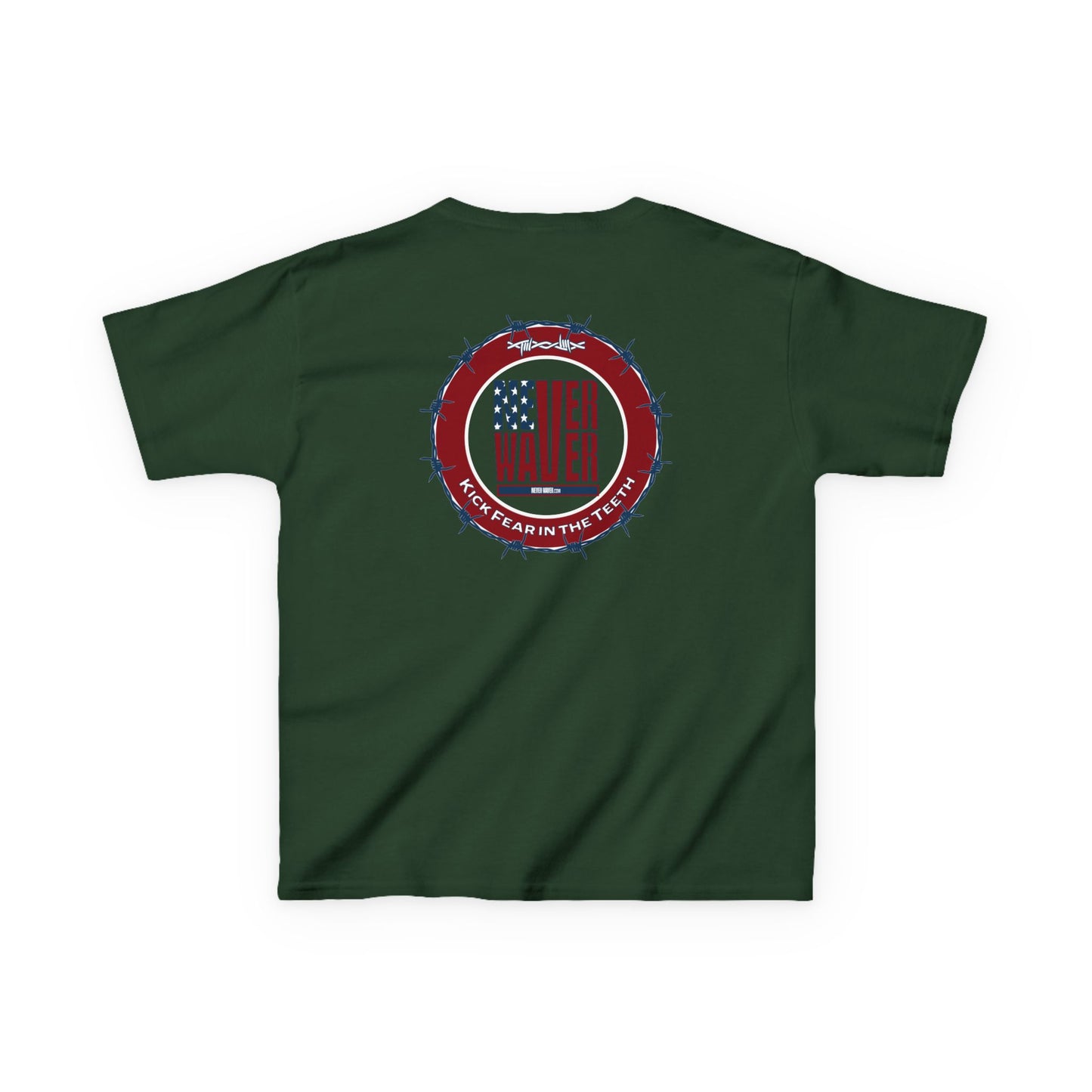 NEVER WAVER KICK FEAR IN THE TEETH Kids Heavy Cotton™ Tee - Never Waver