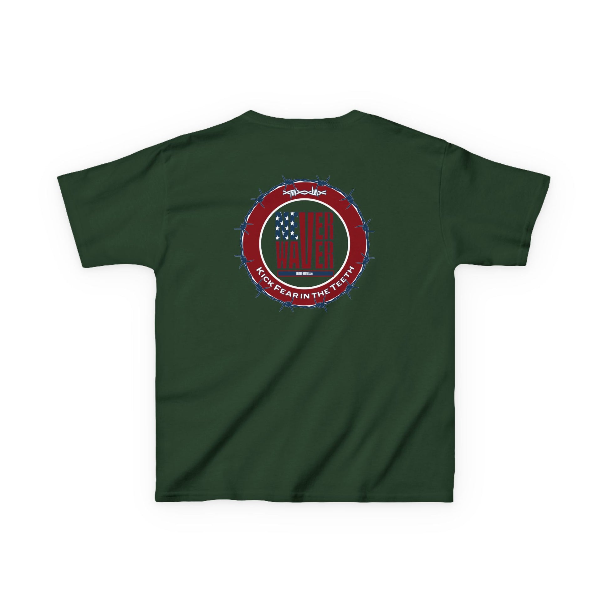 NEVER WAVER KICK FEAR IN THE TEETH Kids Heavy Cotton™ Tee - Never Waver