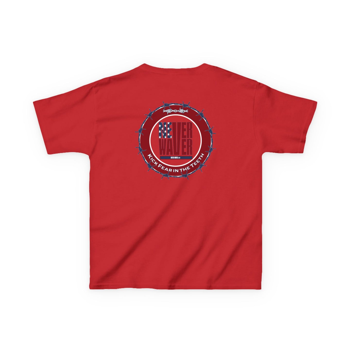 NEVER WAVER KICK FEAR IN THE TEETH Kids Heavy Cotton™ Tee - Never Waver
