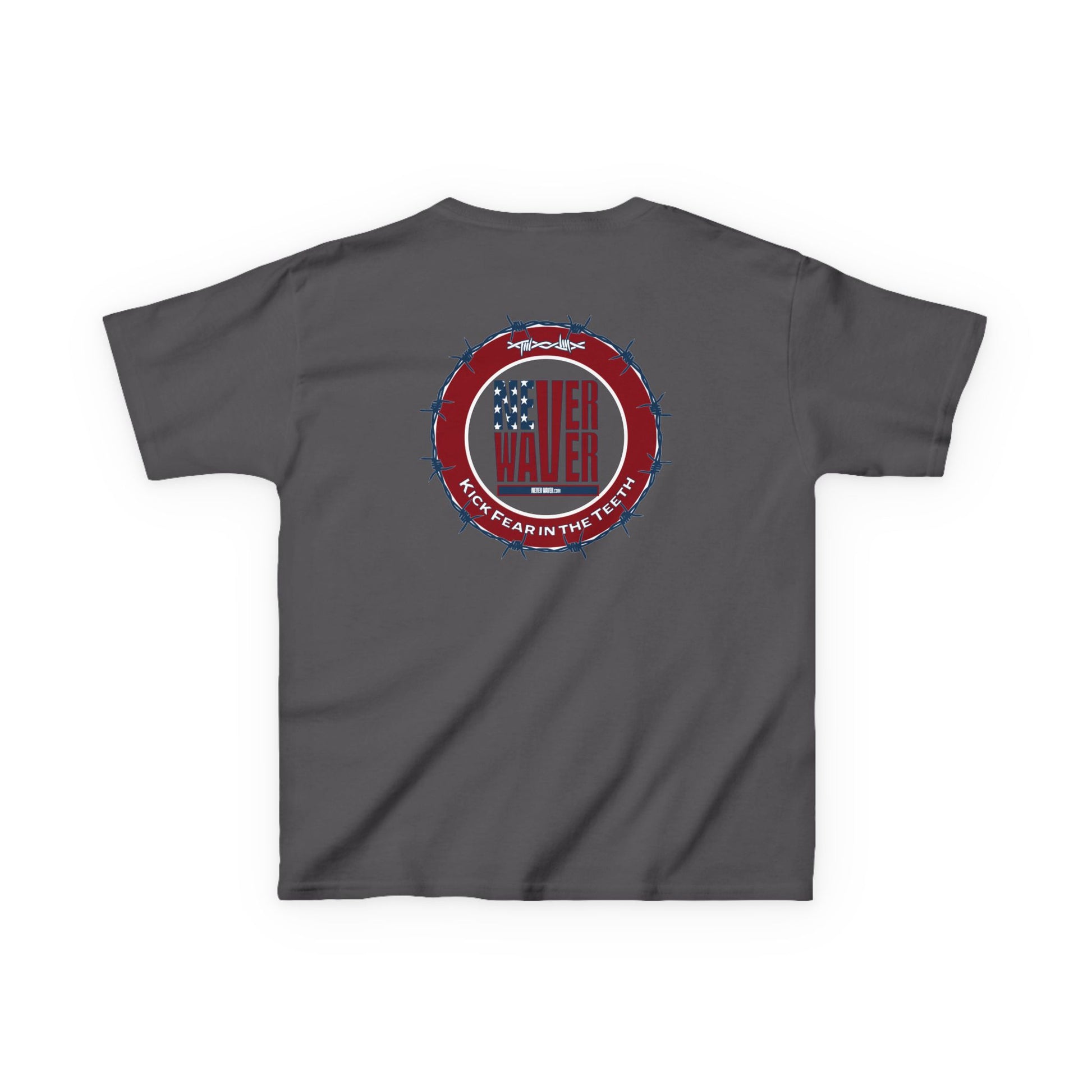 NEVER WAVER KICK FEAR IN THE TEETH Kids Heavy Cotton™ Tee - Never Waver