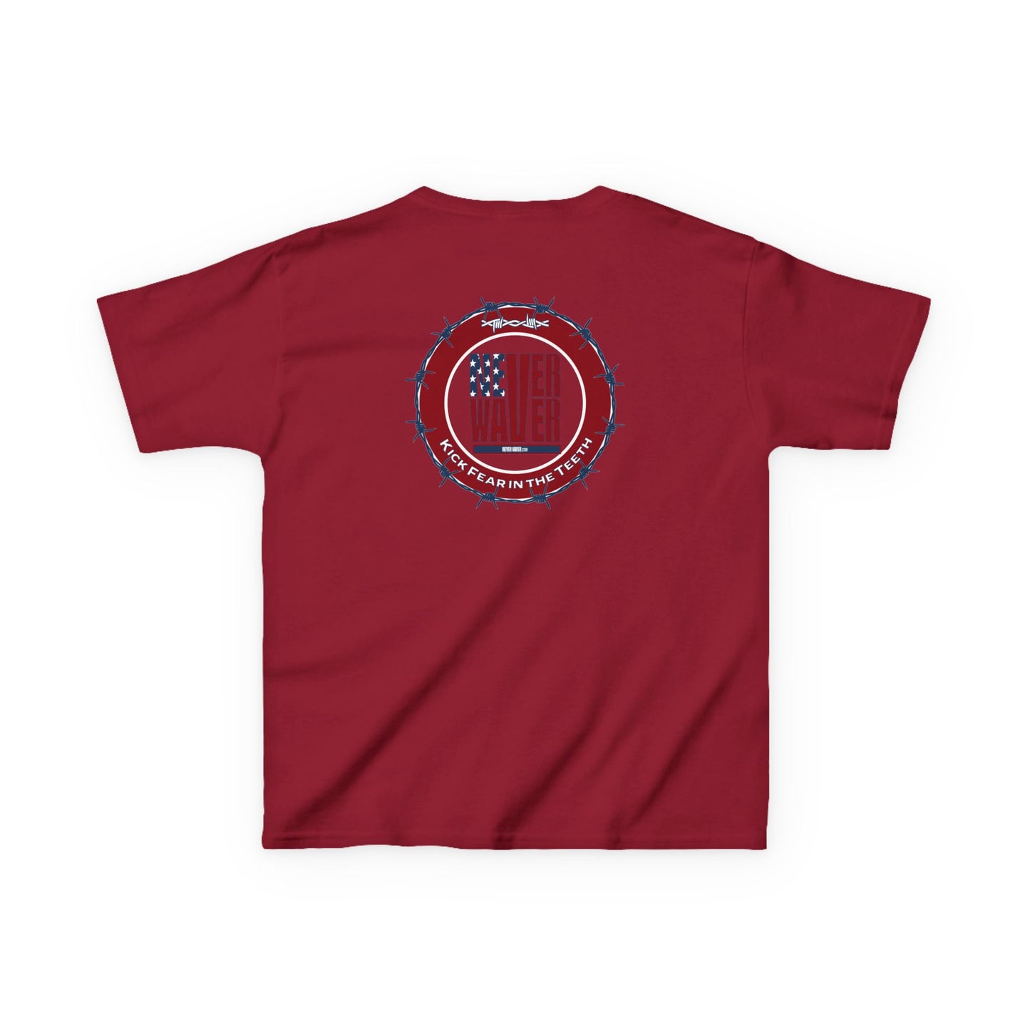 NEVER WAVER KICK FEAR IN THE TEETH Kids Heavy Cotton™ Tee - Never Waver