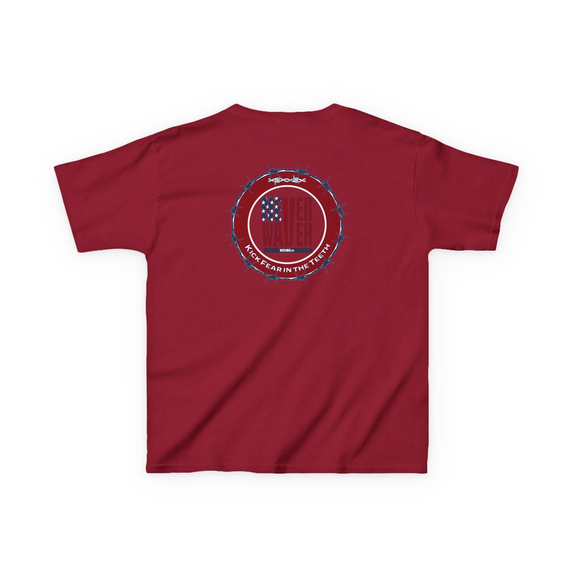 NEVER WAVER KICK FEAR IN THE TEETH Kids Heavy Cotton™ Tee - Never Waver