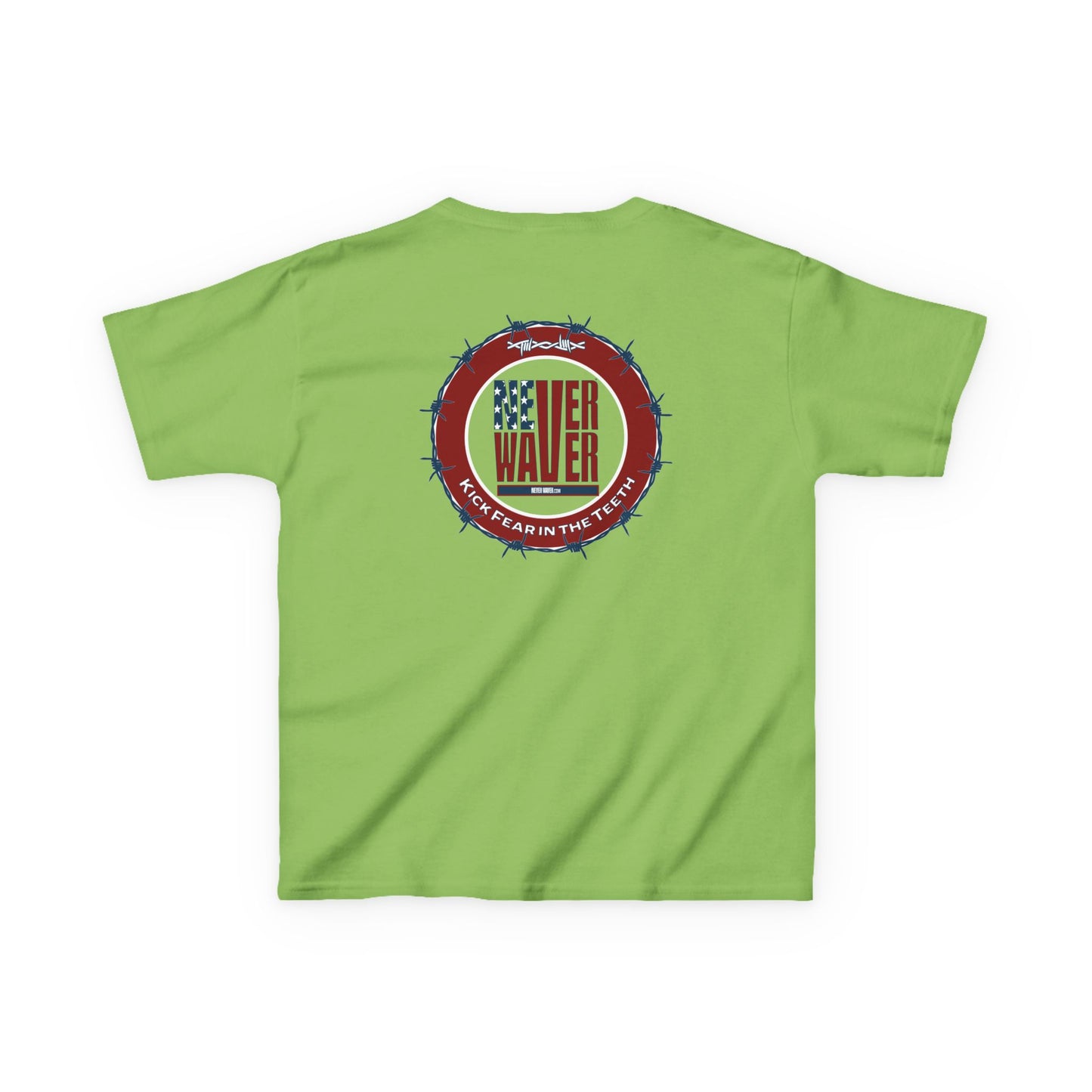 NEVER WAVER KICK FEAR IN THE TEETH Kids Heavy Cotton™ Tee - Never Waver