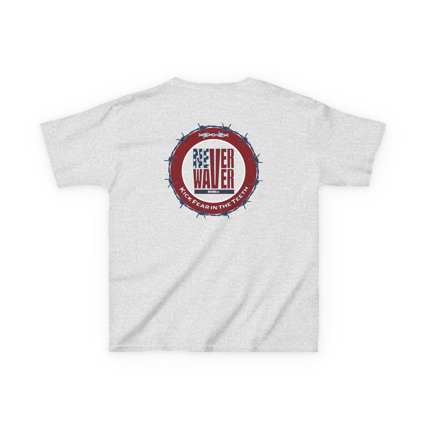 NEVER WAVER KICK FEAR IN THE TEETH Kids Heavy Cotton™ Tee - Never Waver