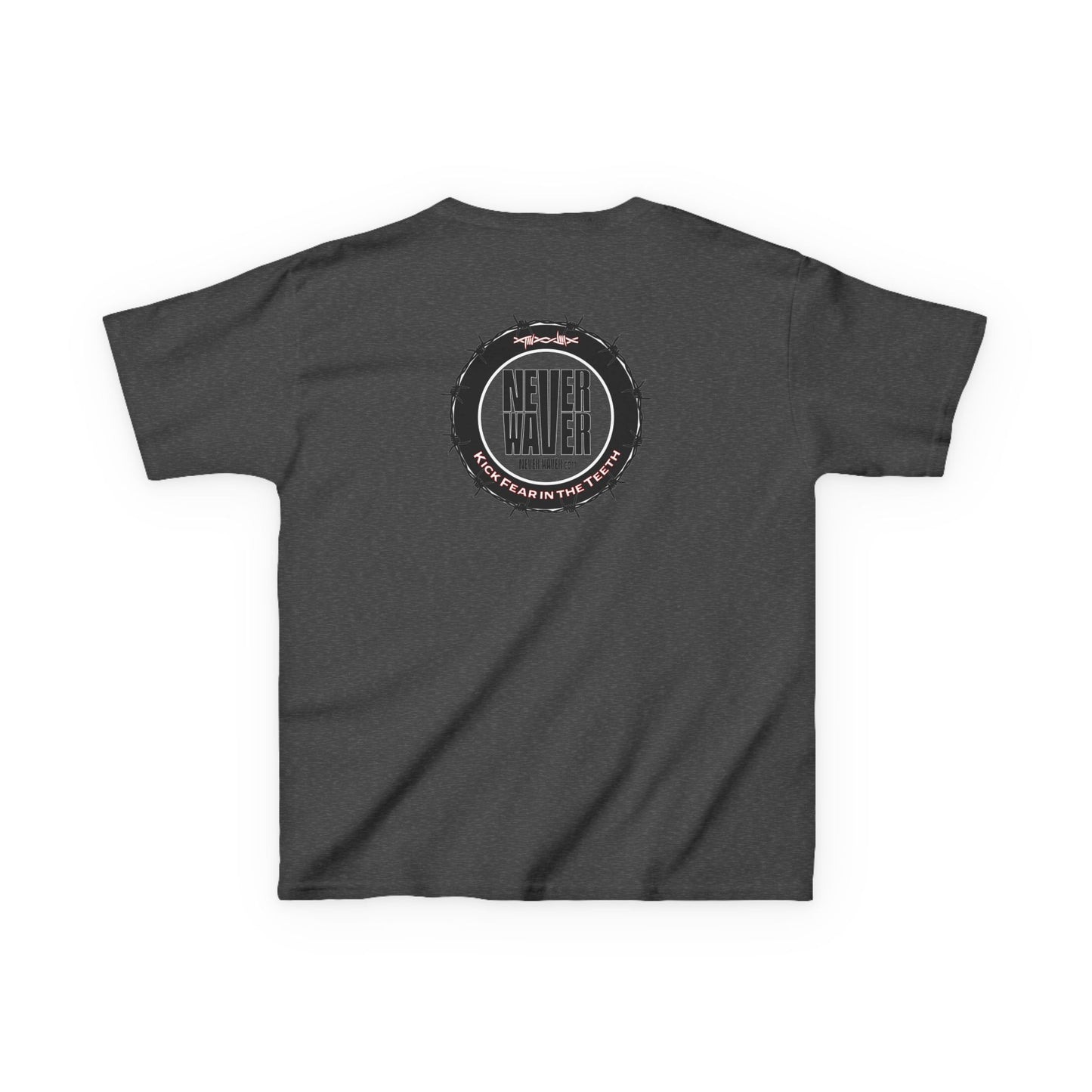 NEVER WAVER KICK FEAR IN THE TEETH Kids Heavy Cotton™ Tee - Never Waver