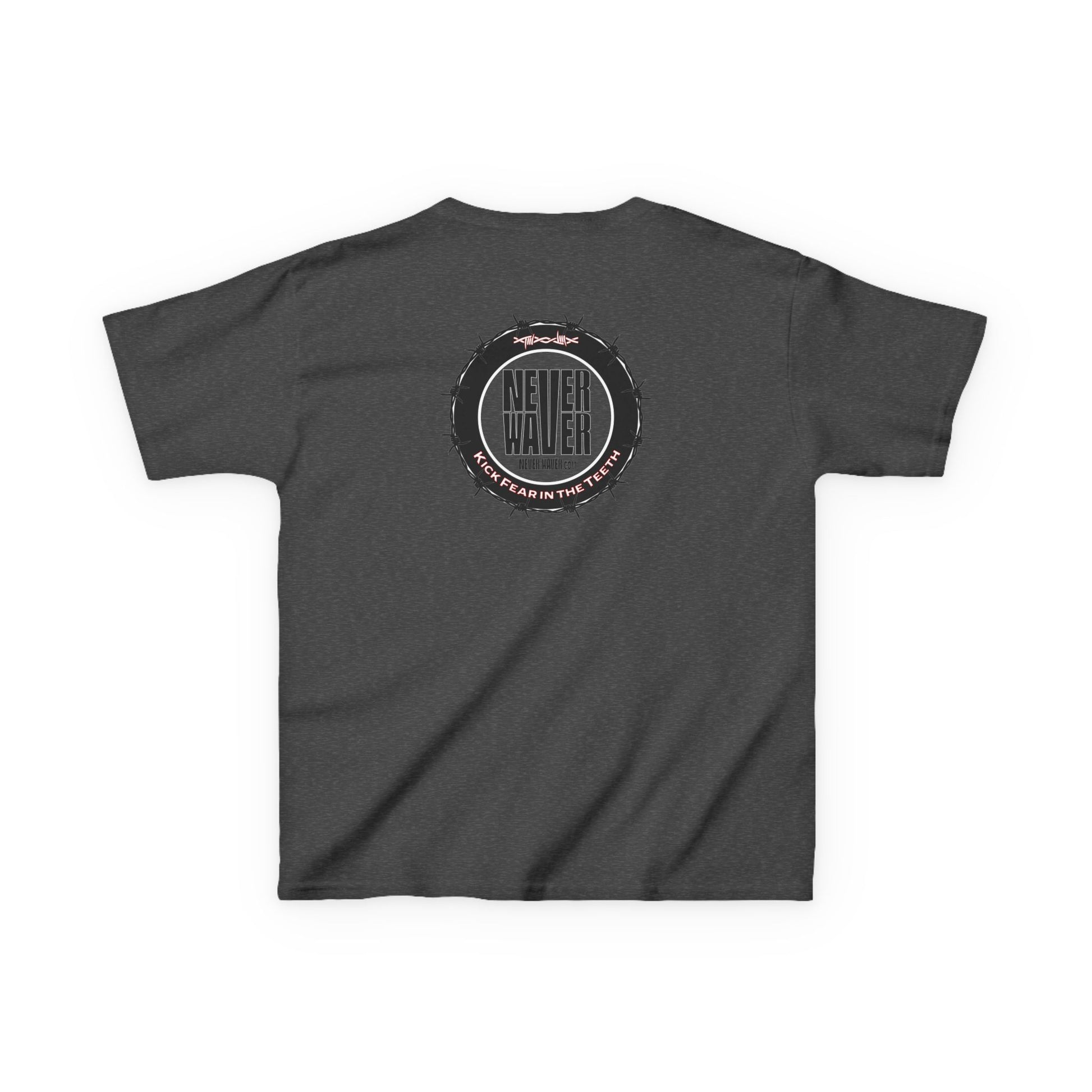 NEVER WAVER KICK FEAR IN THE TEETH Kids Heavy Cotton™ Tee - Never Waver