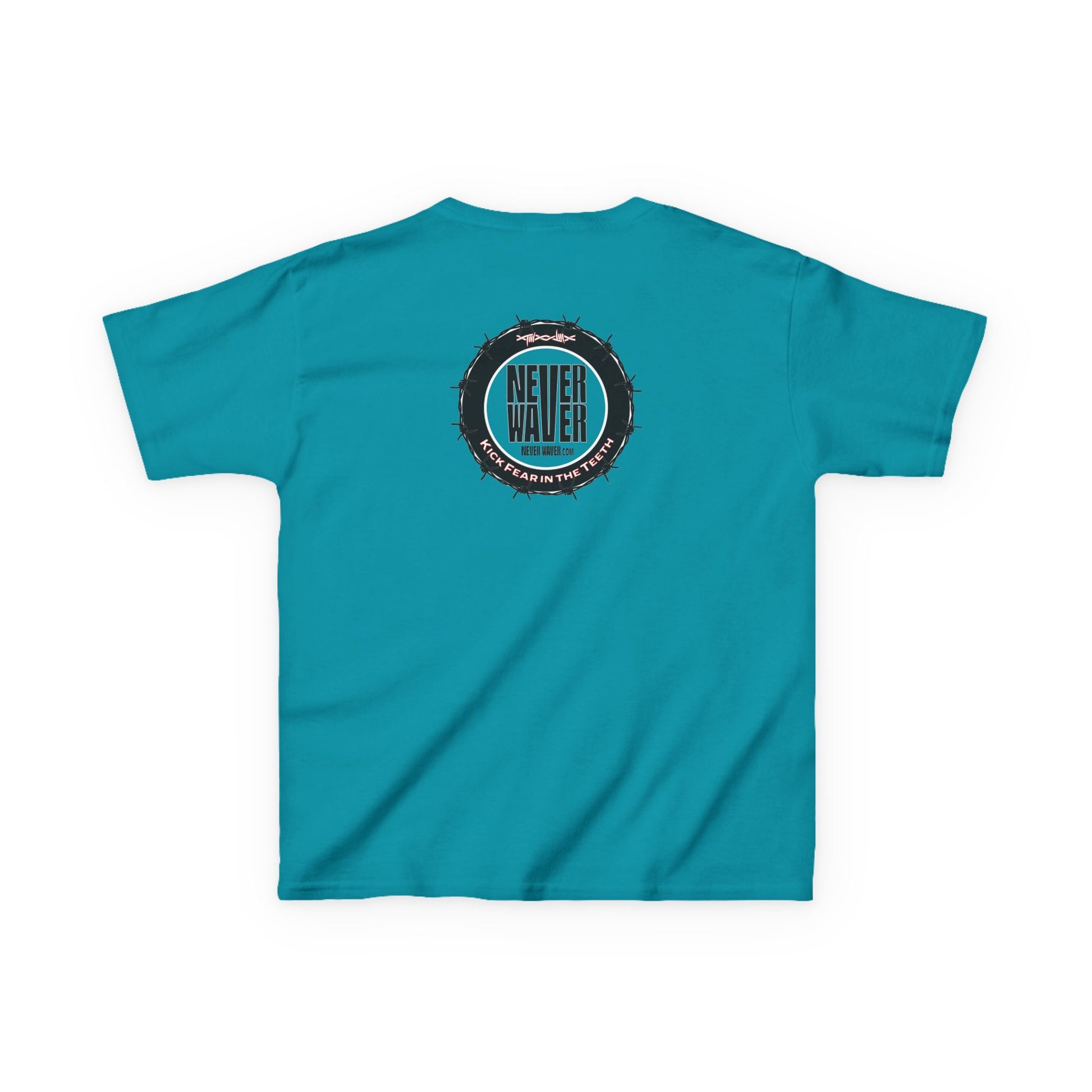 NEVER WAVER KICK FEAR IN THE TEETH Kids Heavy Cotton™ Tee - Never Waver