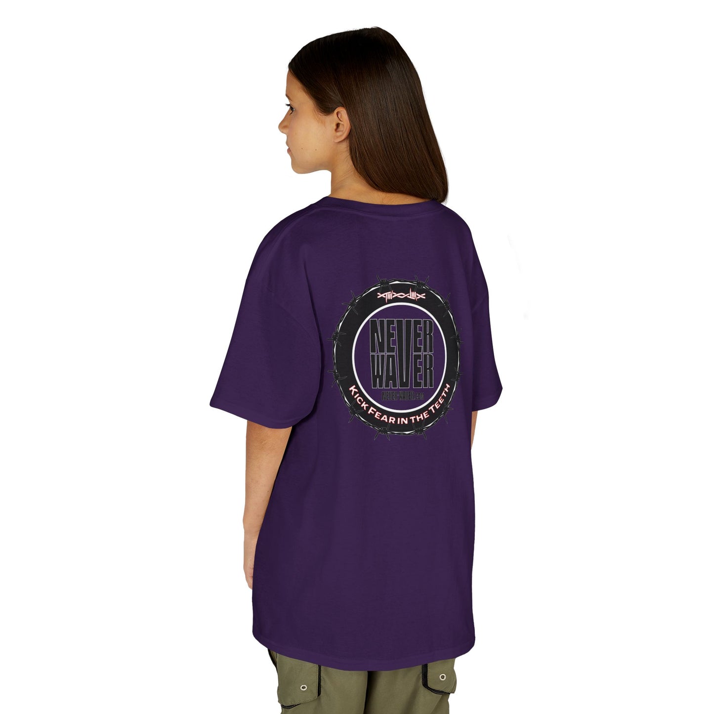 NEVER WAVER KICK FEAR IN THE TEETH Kids Heavy Cotton™ Tee - Never Waver