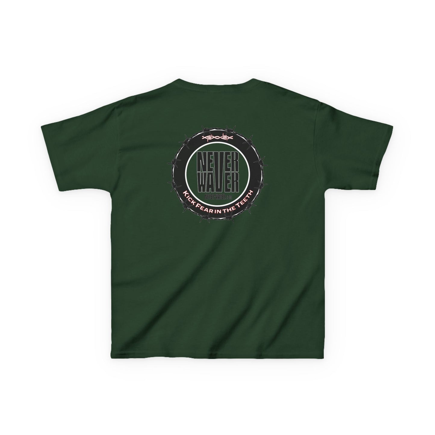 NEVER WAVER KICK FEAR IN THE TEETH Kids Heavy Cotton™ Tee - Never Waver