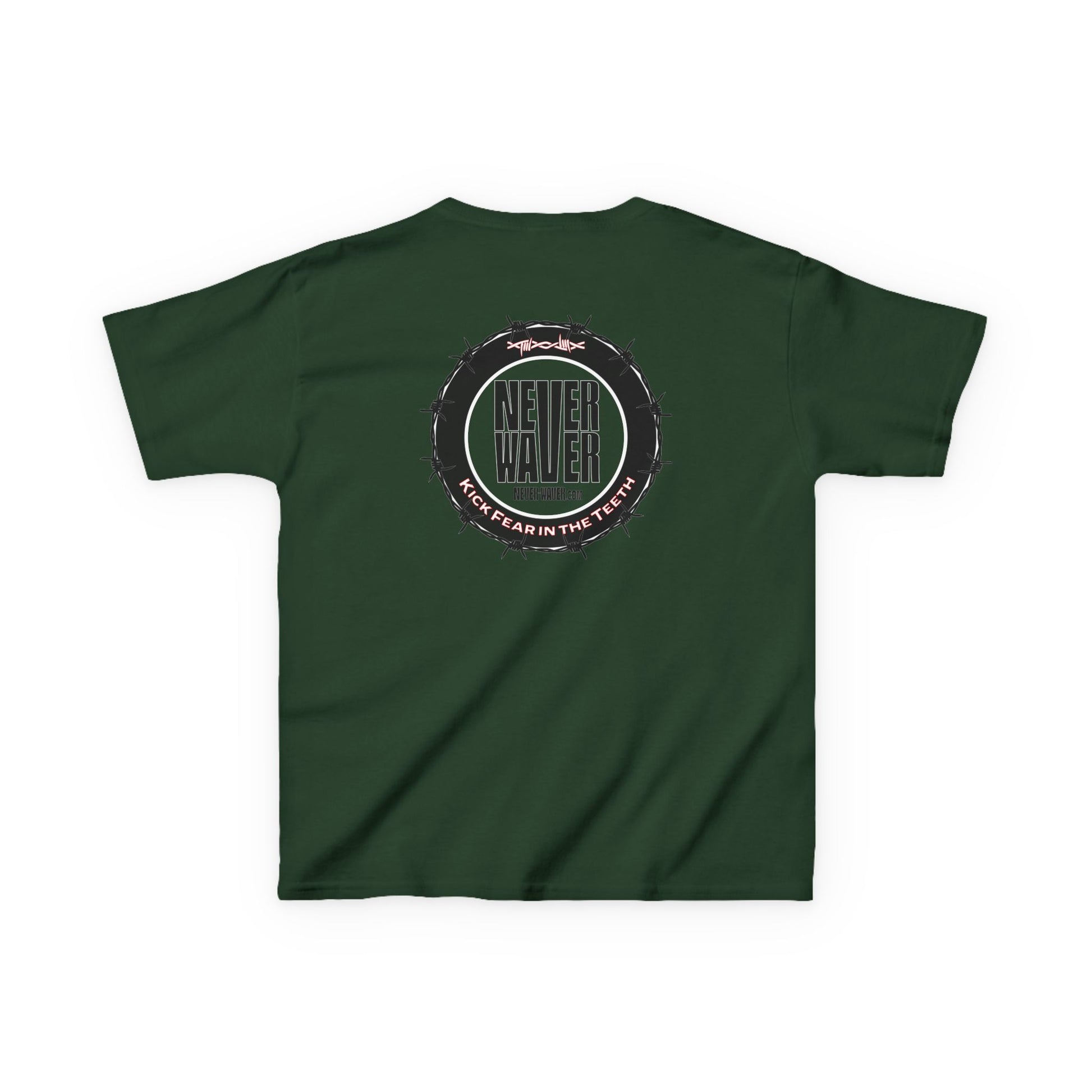 NEVER WAVER KICK FEAR IN THE TEETH Kids Heavy Cotton™ Tee - Never Waver