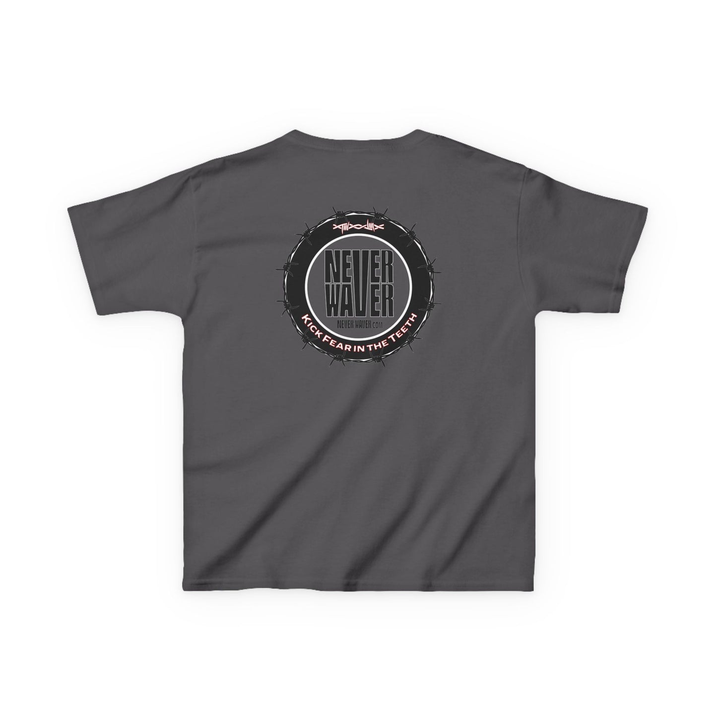 NEVER WAVER KICK FEAR IN THE TEETH Kids Heavy Cotton™ Tee - Never Waver
