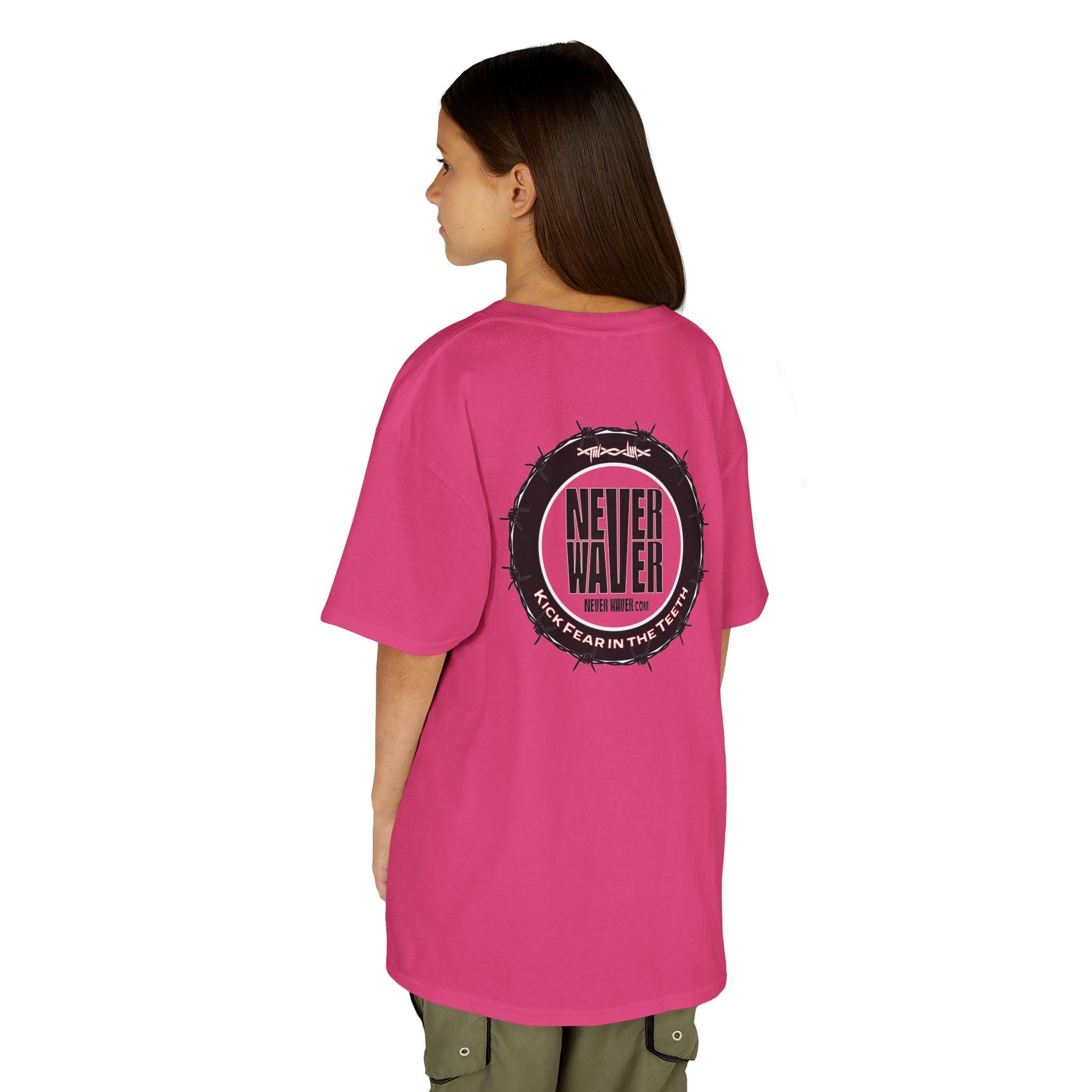 NEVER WAVER KICK FEAR IN THE TEETH Kids Heavy Cotton™ Tee - Never Waver