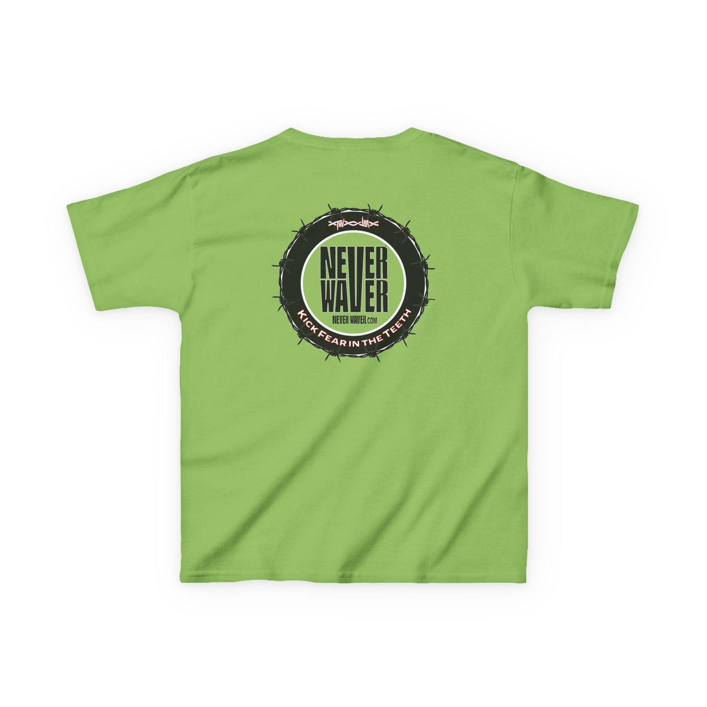 NEVER WAVER KICK FEAR IN THE TEETH Kids Heavy Cotton™ Tee - Never Waver