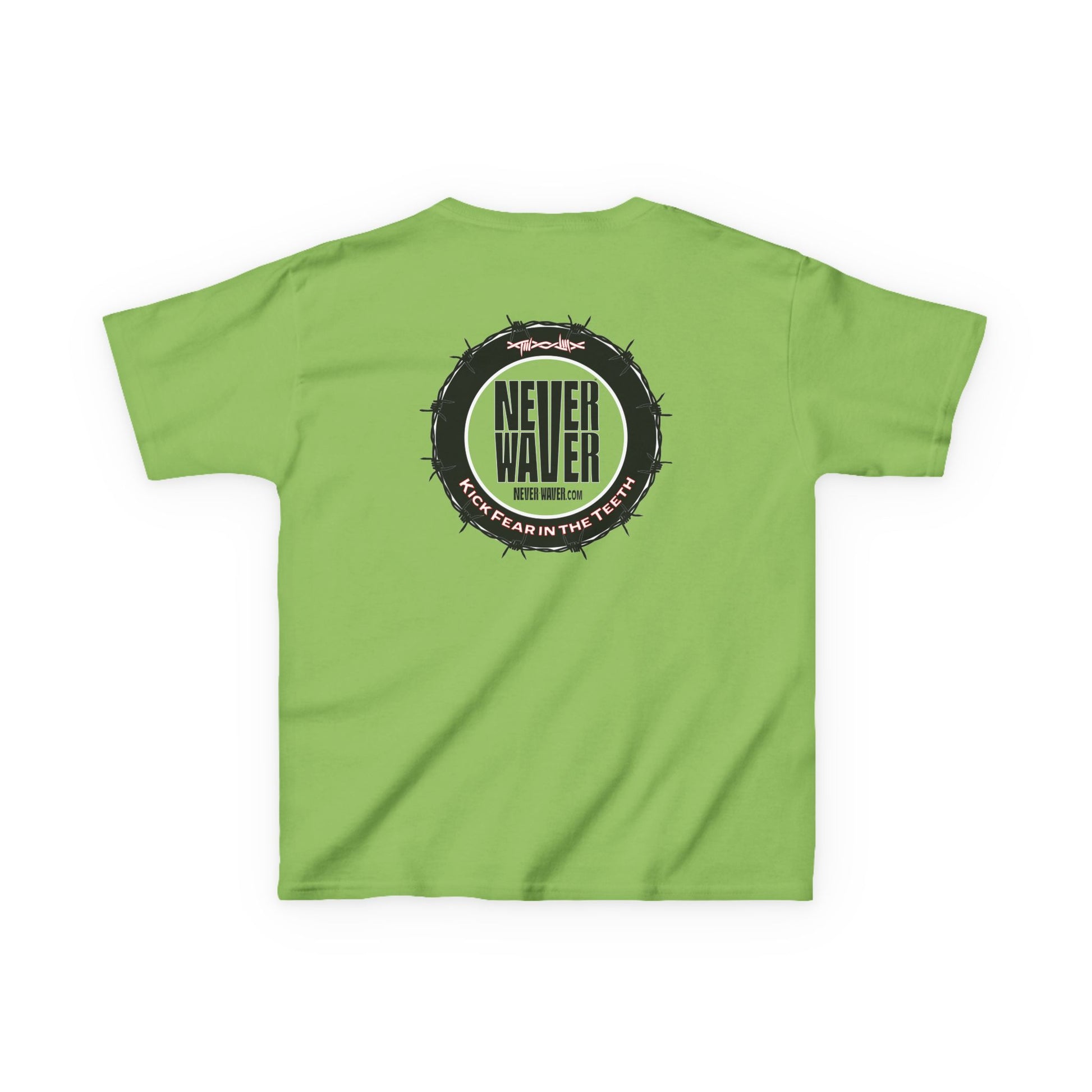 NEVER WAVER KICK FEAR IN THE TEETH Kids Heavy Cotton™ Tee - Never Waver