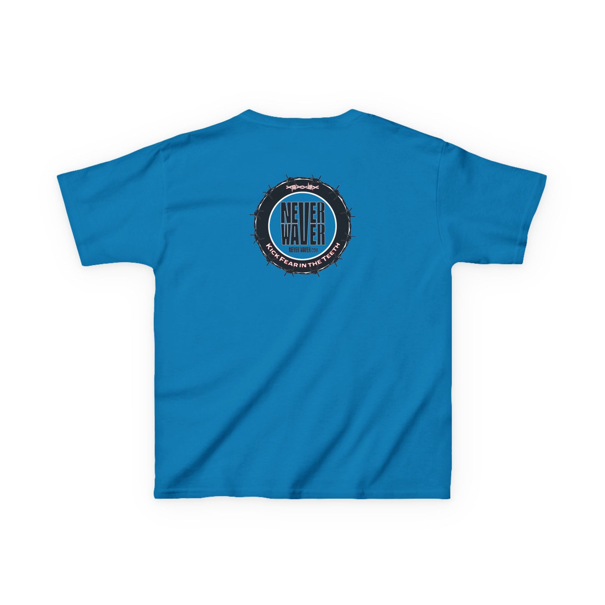 NEVER WAVER KICK FEAR IN THE TEETH Kids Heavy Cotton™ Tee - Never Waver