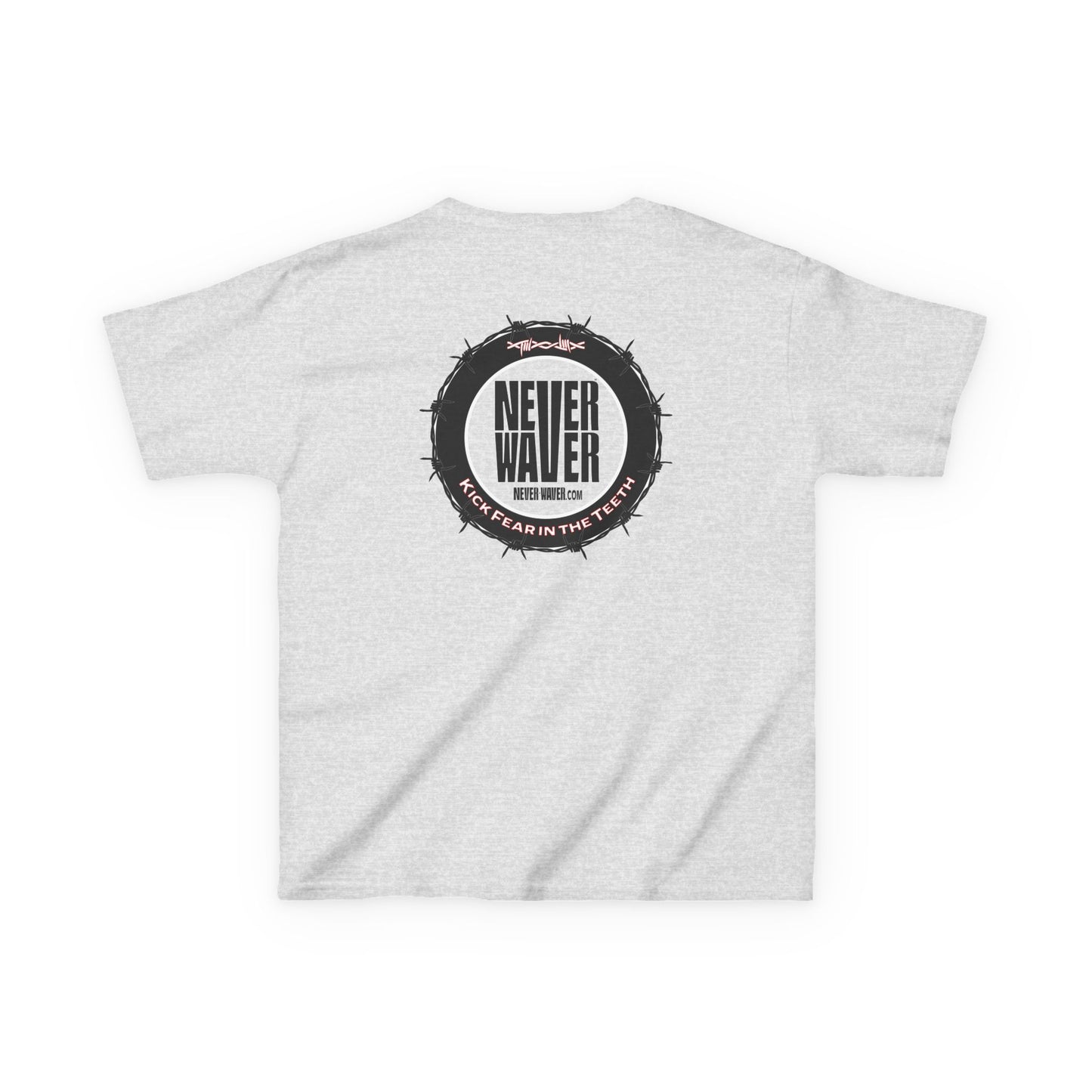 NEVER WAVER KICK FEAR IN THE TEETH Kids Heavy Cotton™ Tee - Never Waver