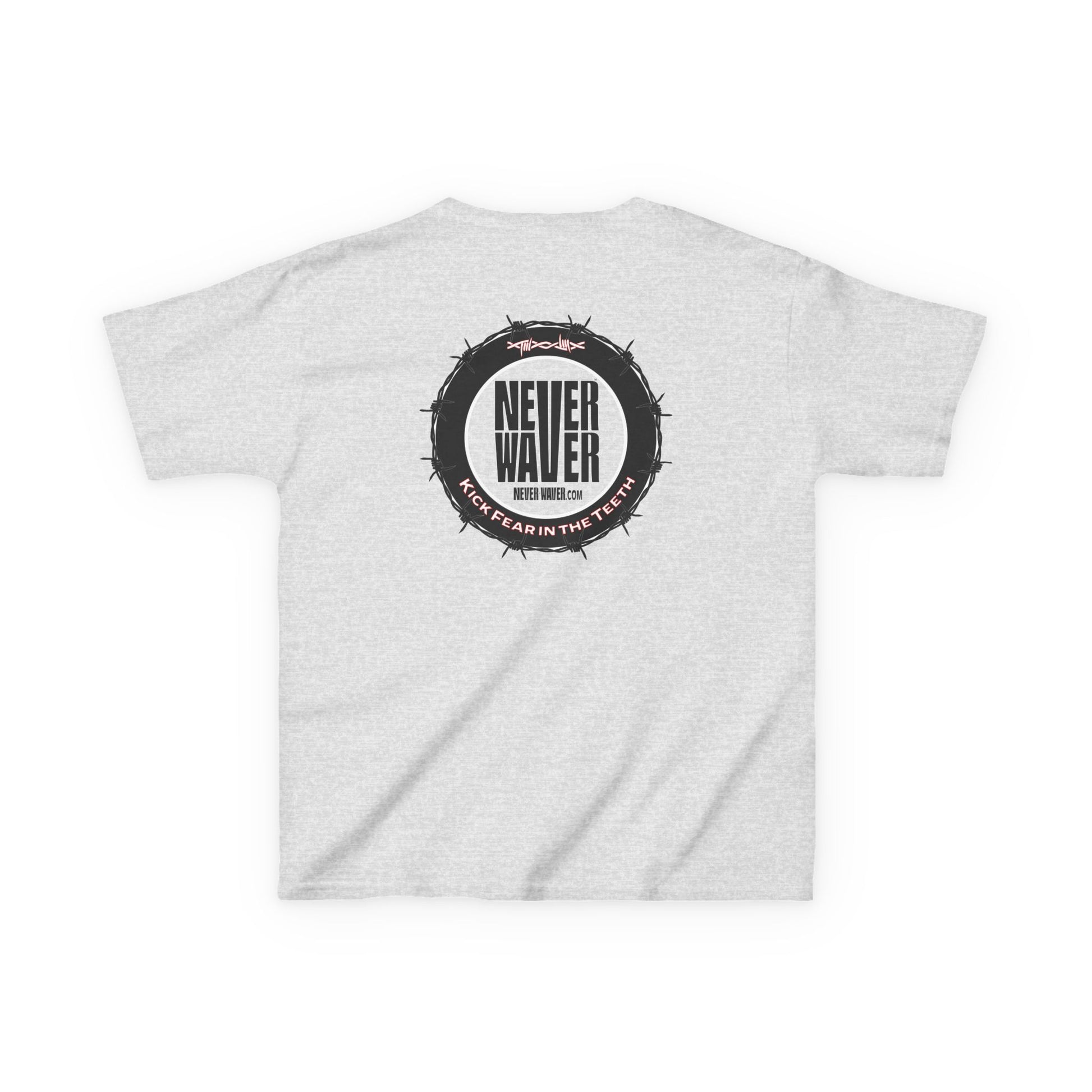 NEVER WAVER KICK FEAR IN THE TEETH Kids Heavy Cotton™ Tee - Never Waver