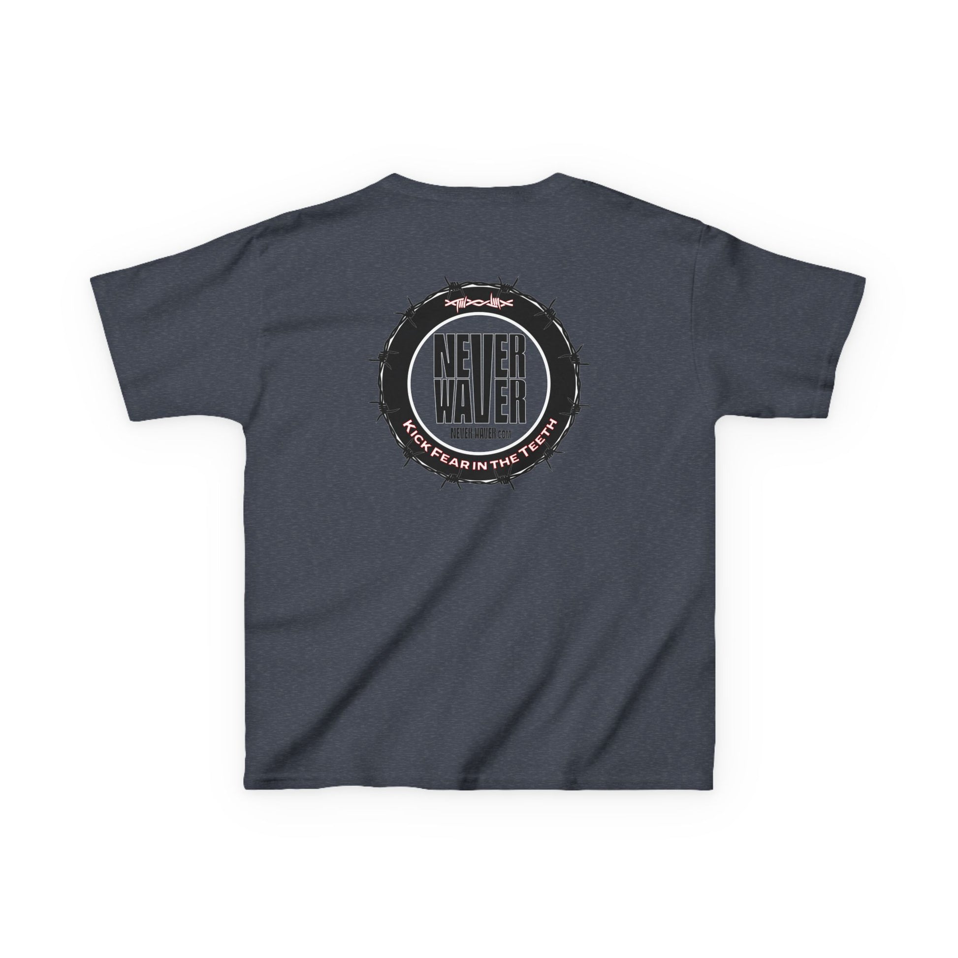 NEVER WAVER KICK FEAR IN THE TEETH Kids Heavy Cotton™ Tee - Never Waver