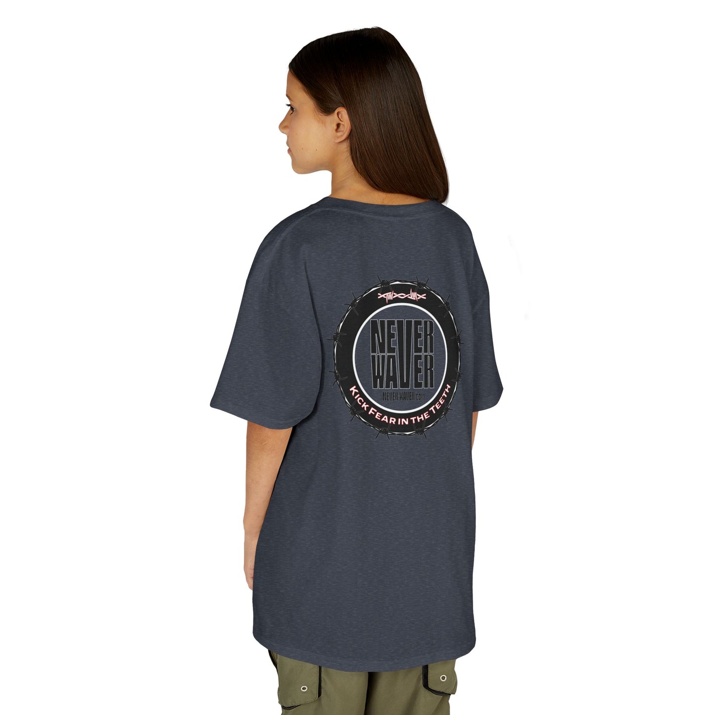 NEVER WAVER KICK FEAR IN THE TEETH Kids Heavy Cotton™ Tee - Never Waver