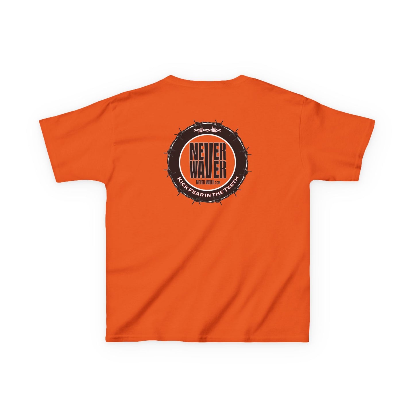 NEVER WAVER KICK FEAR IN THE TEETH Kids Heavy Cotton™ Tee - Never Waver