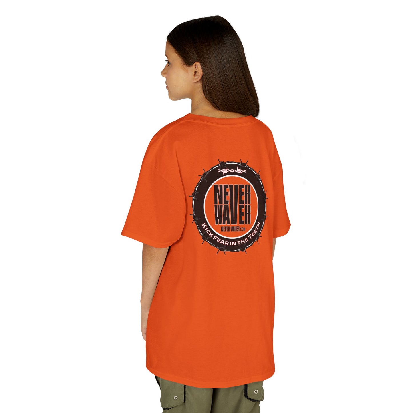 NEVER WAVER KICK FEAR IN THE TEETH Kids Heavy Cotton™ Tee - Never Waver