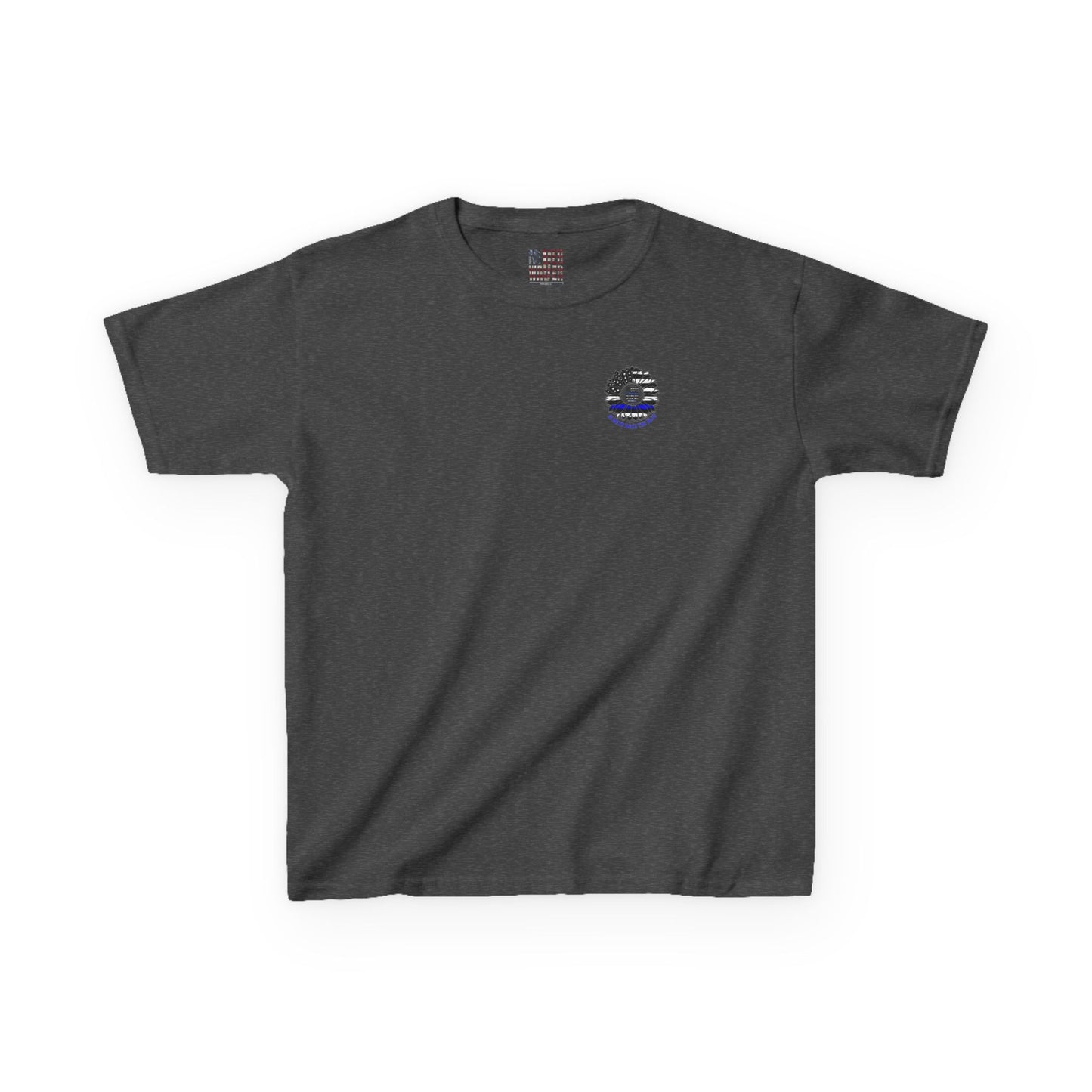 True Americans Never Waver They Always Back The Blue   Kids Heavy Cotton™ Tee - Never Waver