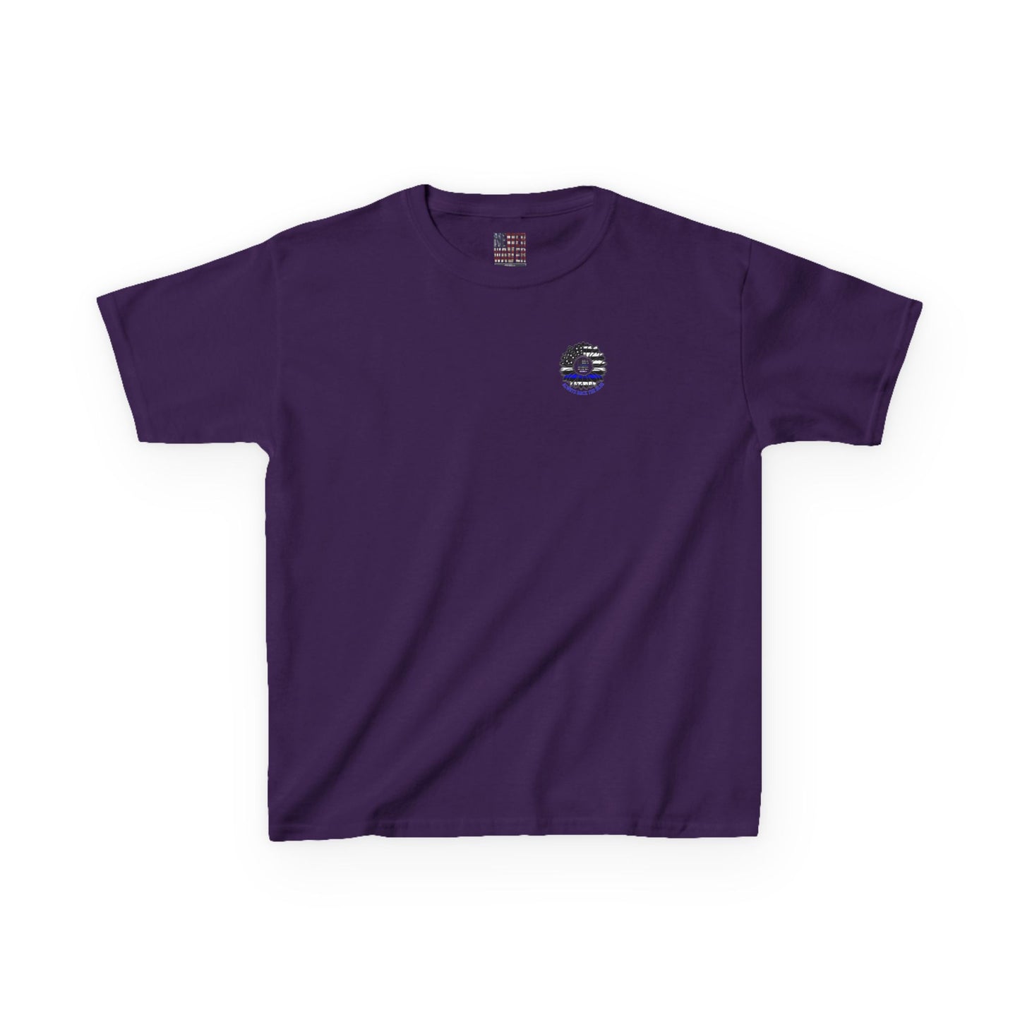 True Americans Never Waver They Always Back The Blue   Kids Heavy Cotton™ Tee - Never Waver