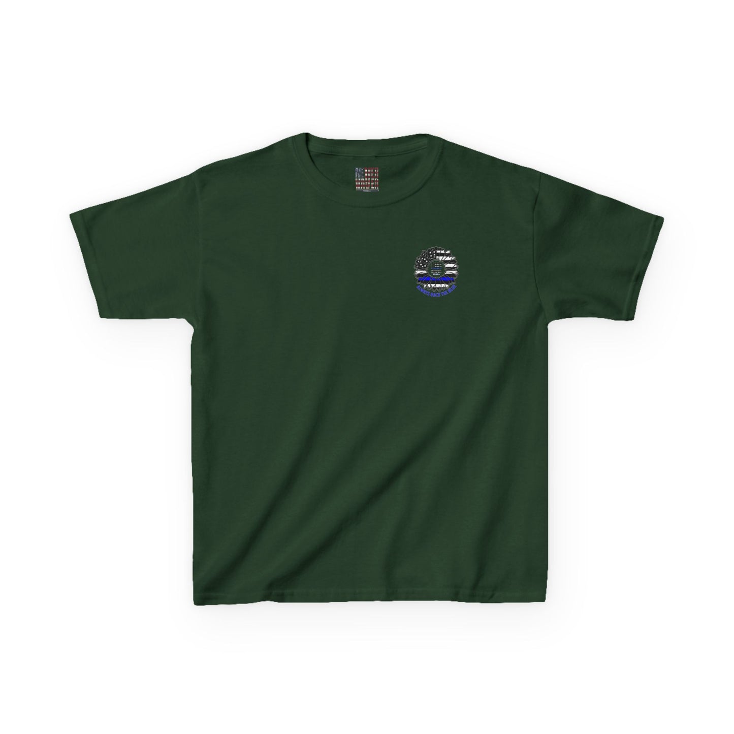 True Americans Never Waver They Always Back The Blue   Kids Heavy Cotton™ Tee - Never Waver
