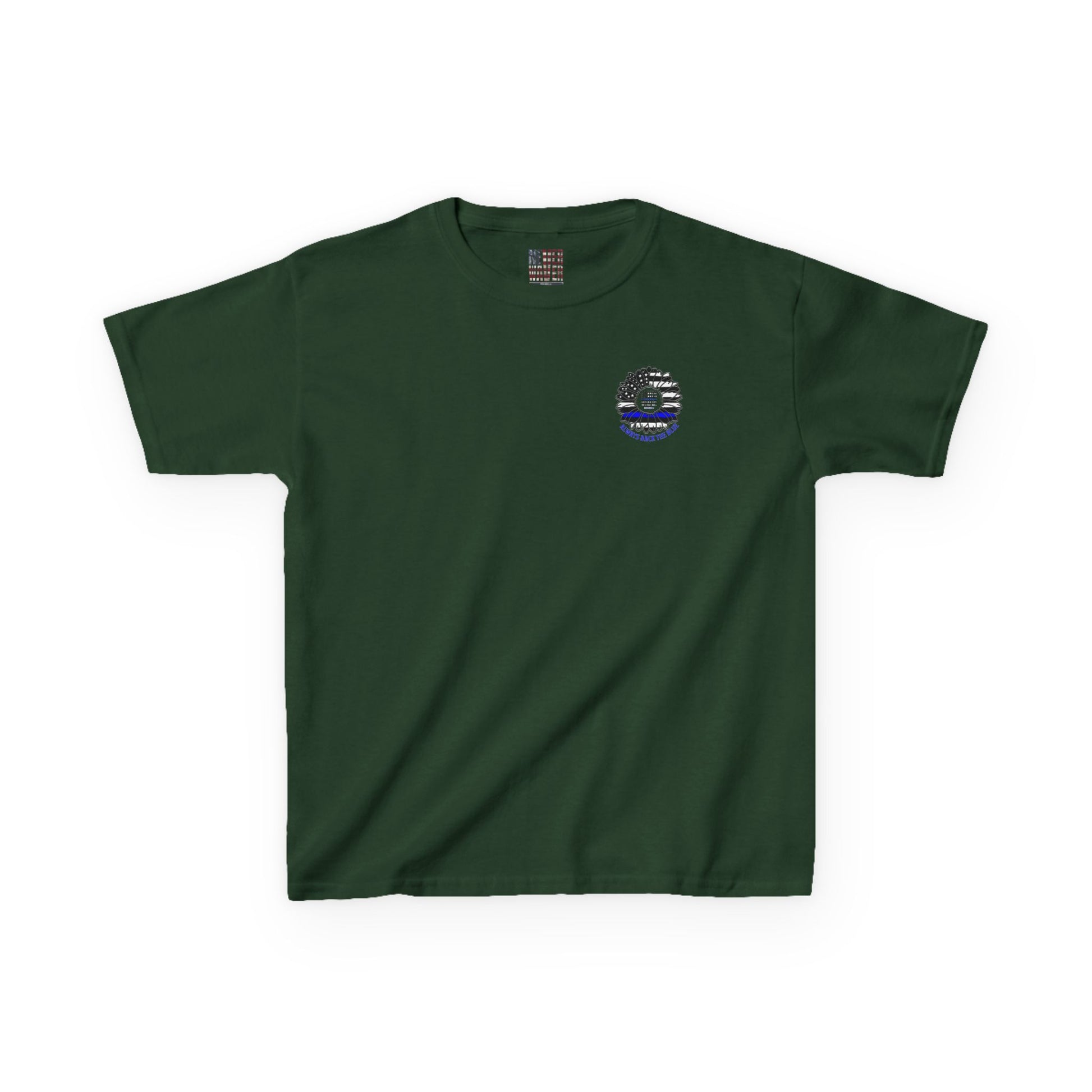 True Americans Never Waver They Always Back The Blue   Kids Heavy Cotton™ Tee - Never Waver