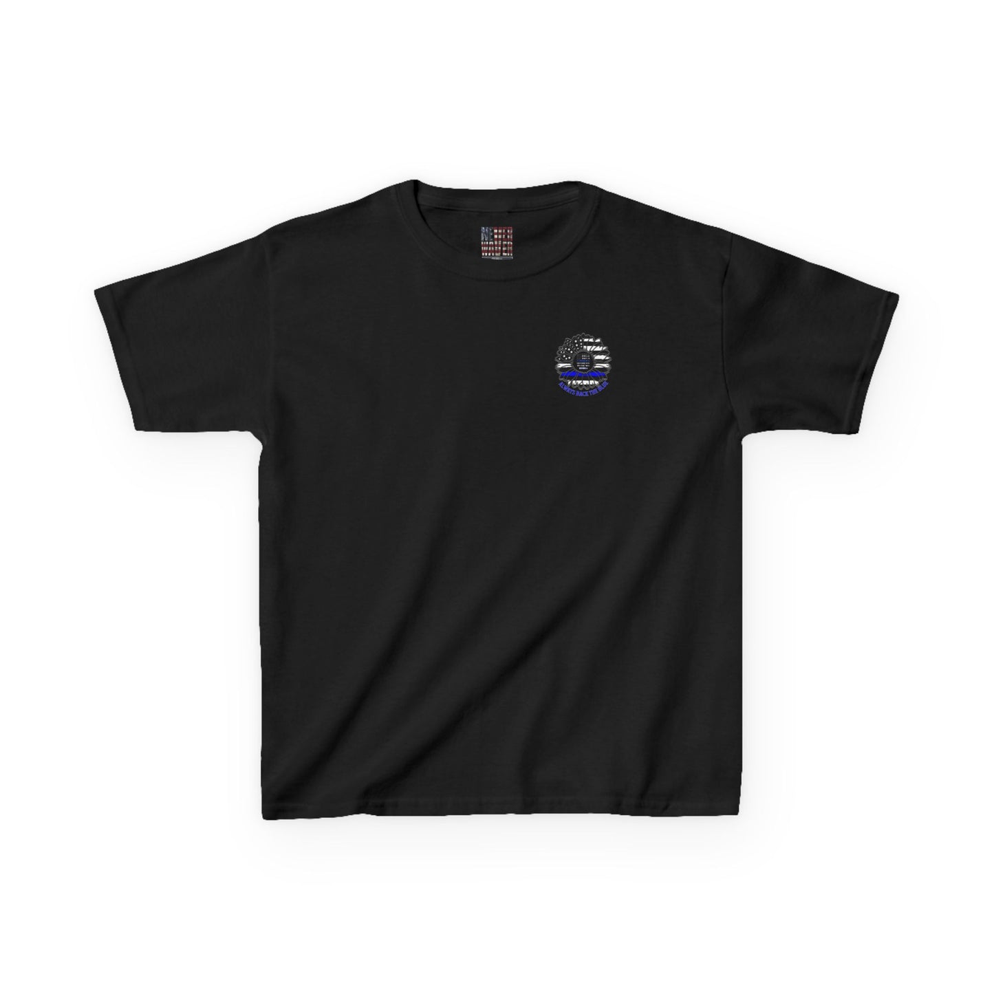 True Americans Never Waver They Always Back The Blue   Kids Heavy Cotton™ Tee - Never Waver